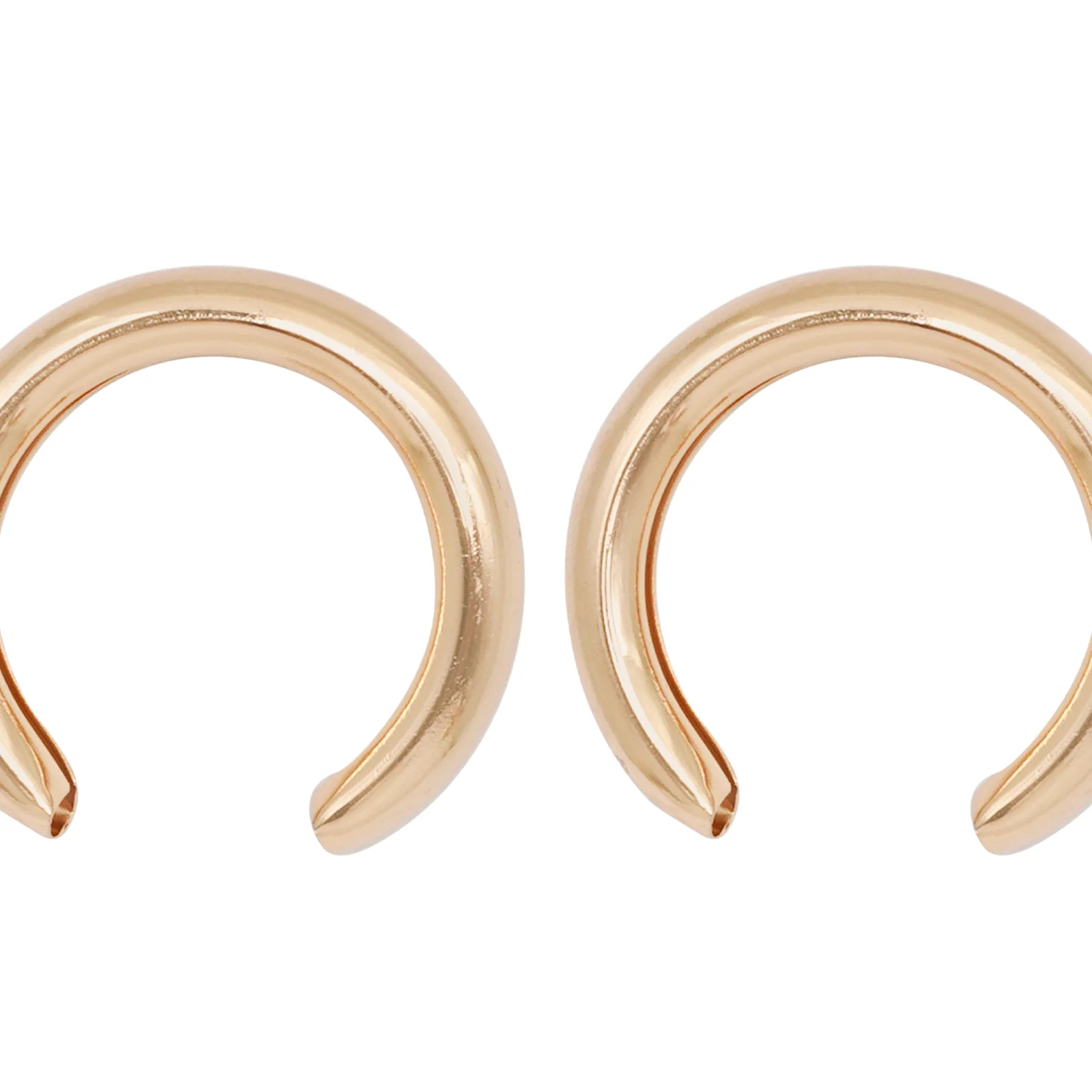 Half Moon Gold Earrings - Image 4