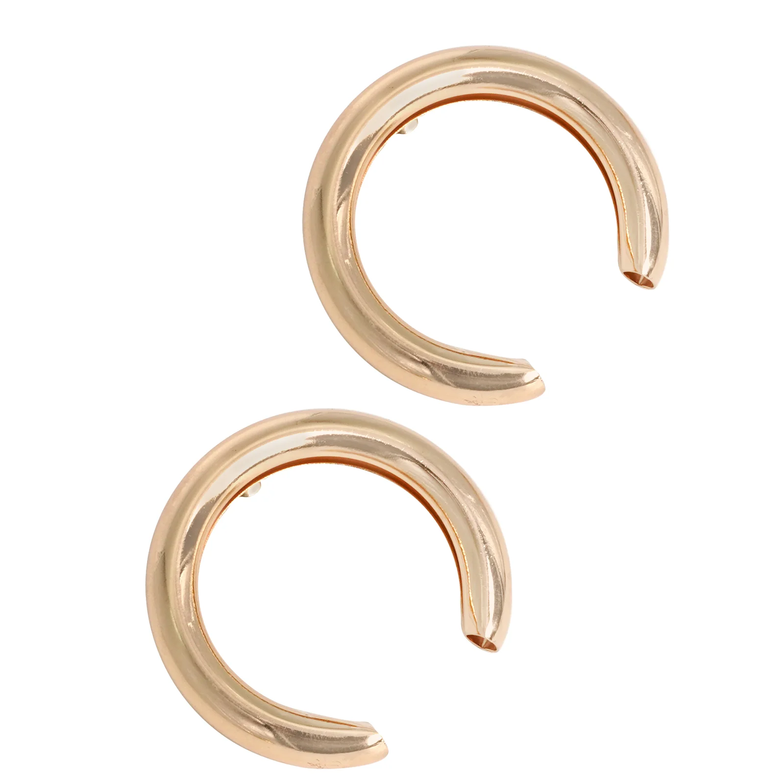 Half Moon Gold Earrings - Image 6