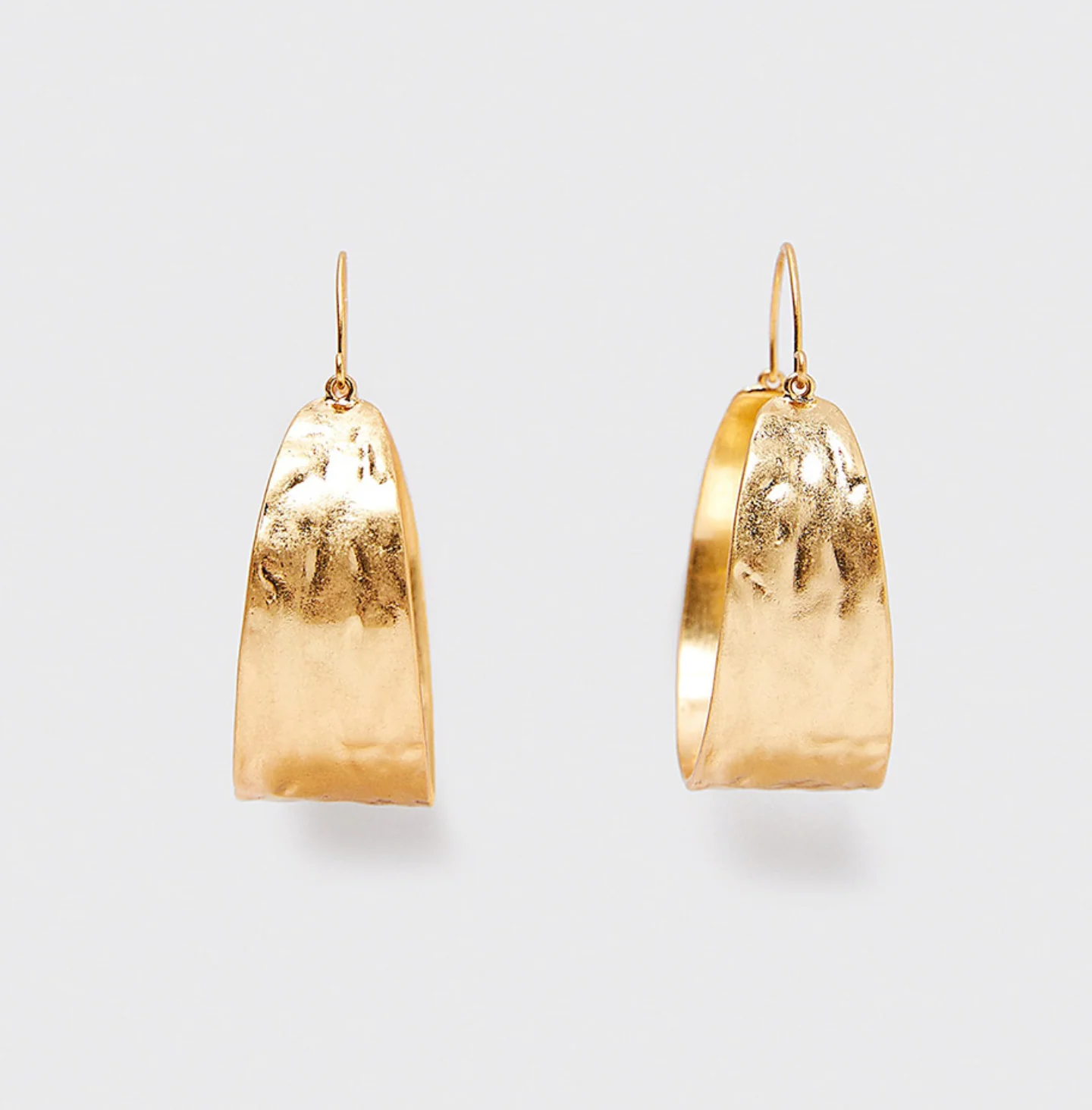 Hammered Gold Bold Hoops - Image 6