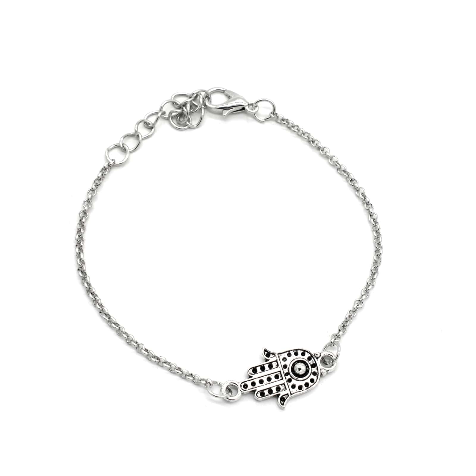 Hamsa Set Of 6 Silver Bracelets - Image 8