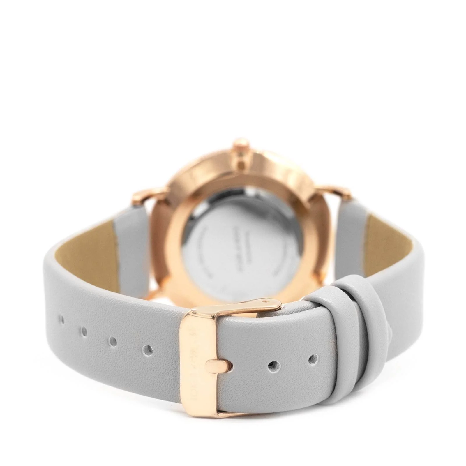 Hannah Black Medium Marble Dial Grey PU Strap Women's Watch - Image 4