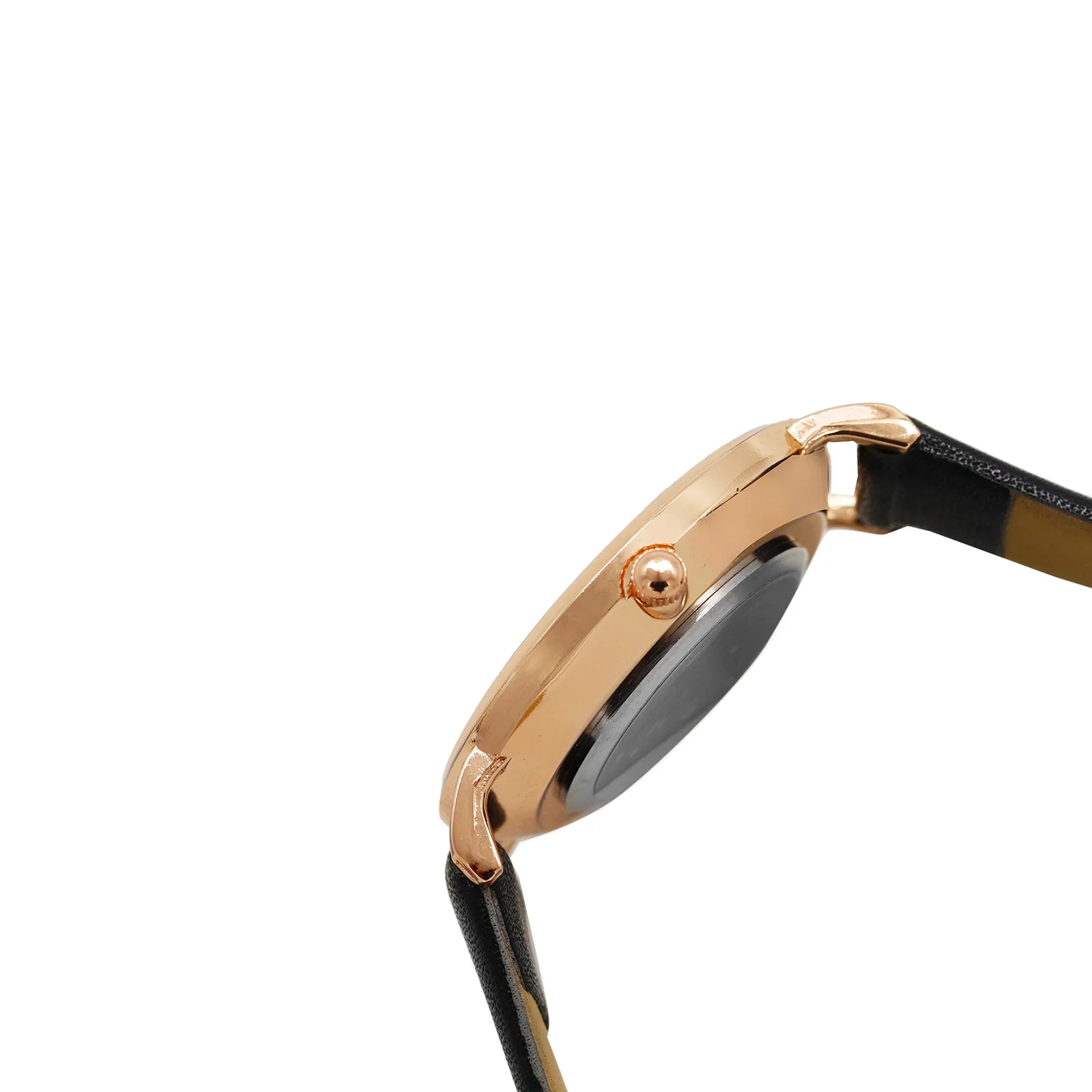 Hannah Black Medium Marble Dial PU Strap Women's Watch - Image 3