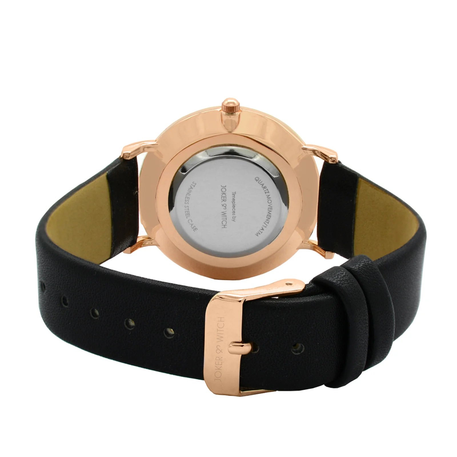 Hannah Black Medium Marble Dial PU Strap Women's Watch - Image 4