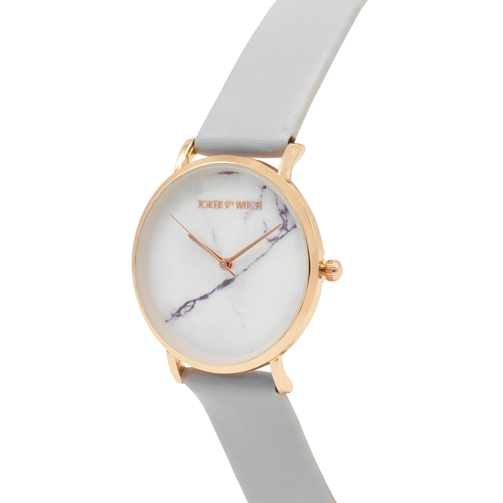 Hannah White Medium Marble Dial Grey PU Strap Women's Watch - Image 3