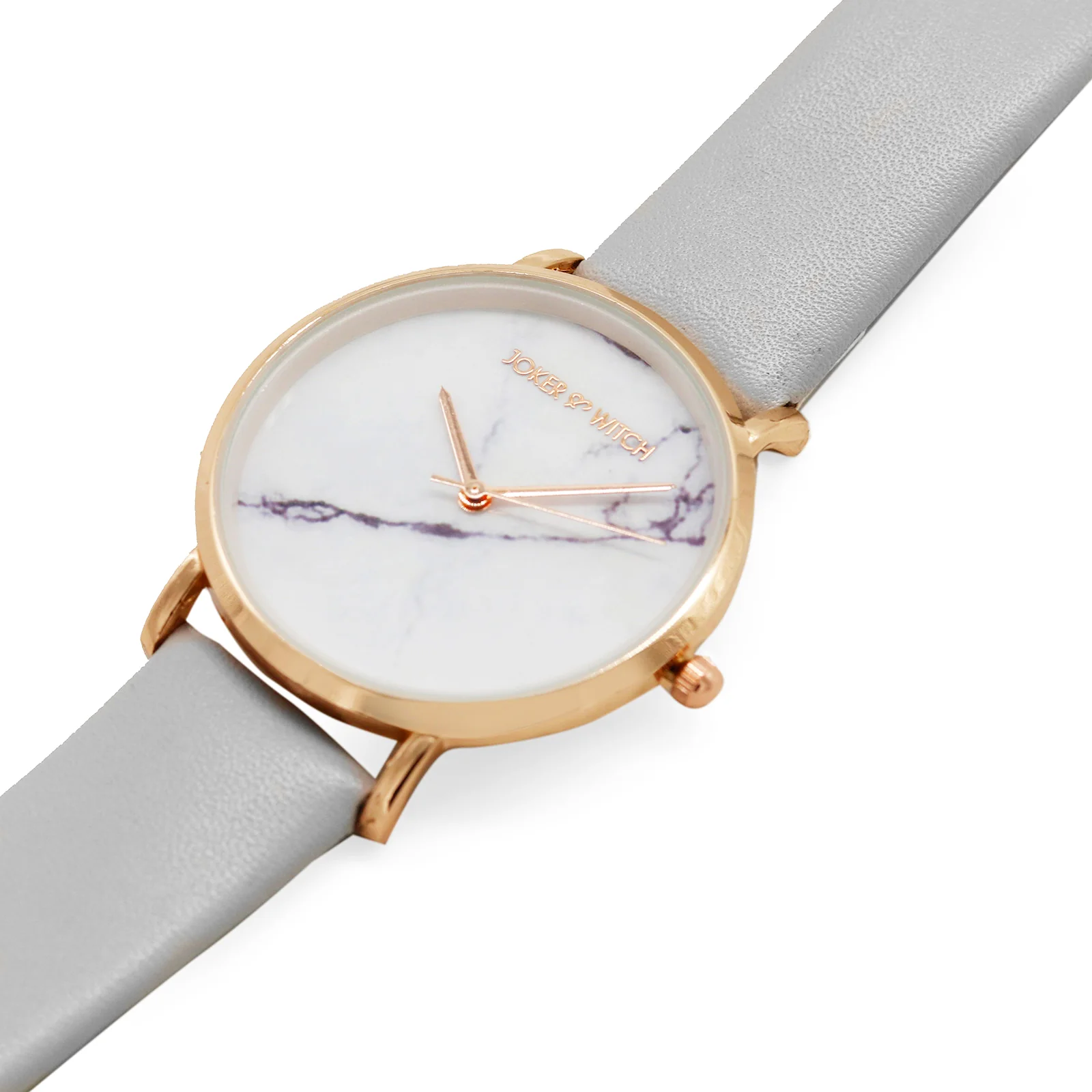 Hannah White Medium Marble Dial Grey PU Strap Women's Watch - Image 5