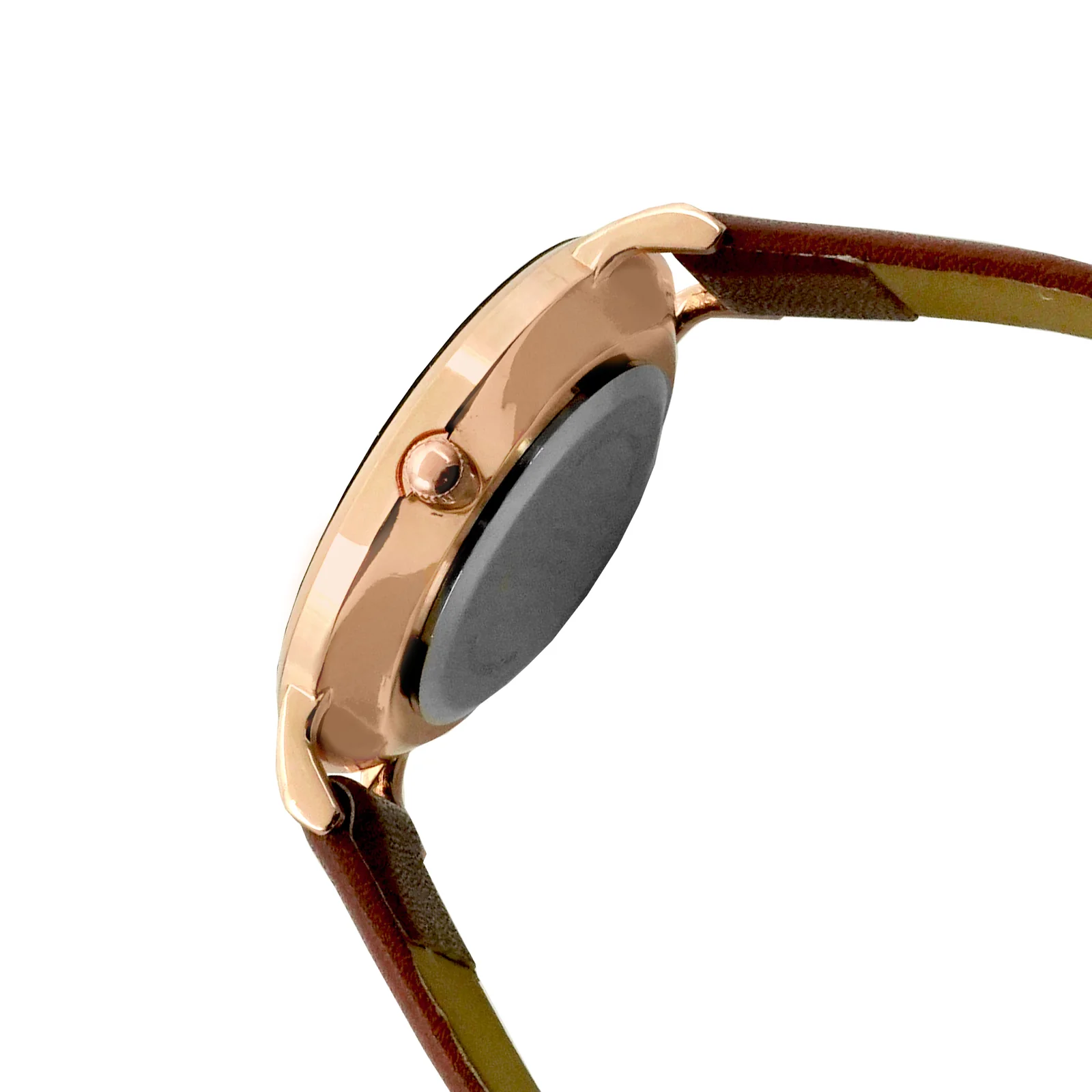 Hannah White Medium Marble Dial Tan PU Strap Women's Watch - Image 4