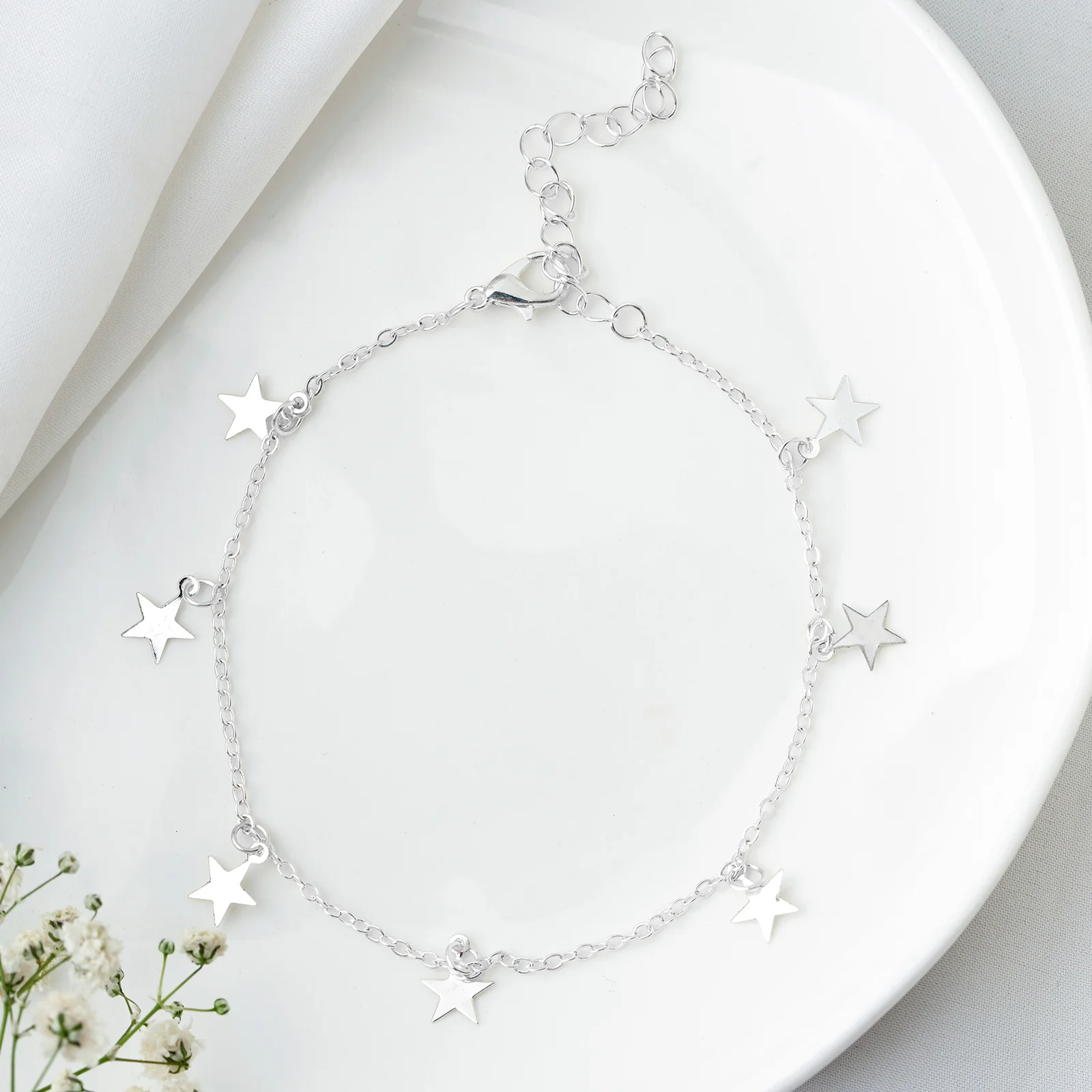 Stargaze Silver Star Anklet - Image 2