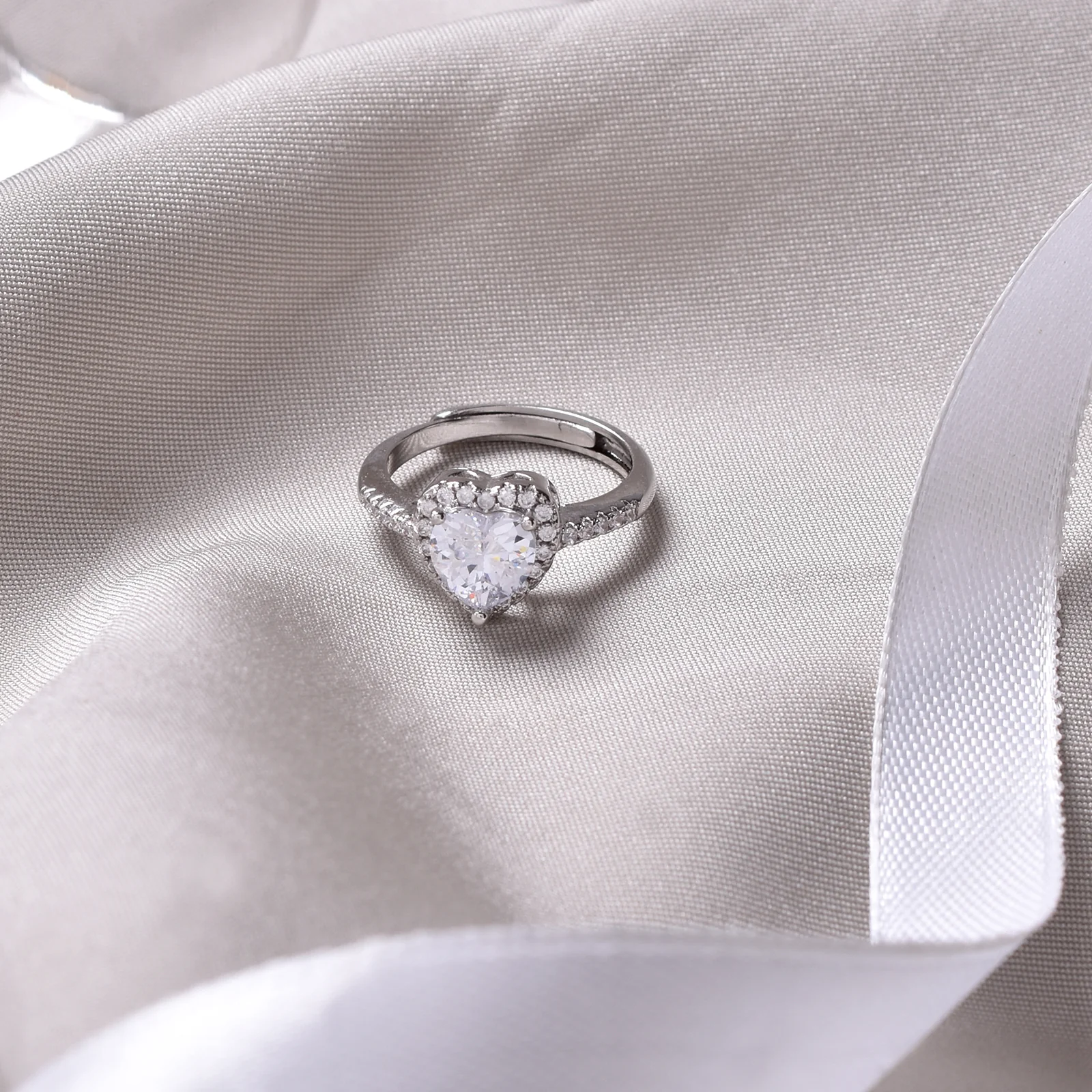 Hayes Heart Silver Ring - Image 2