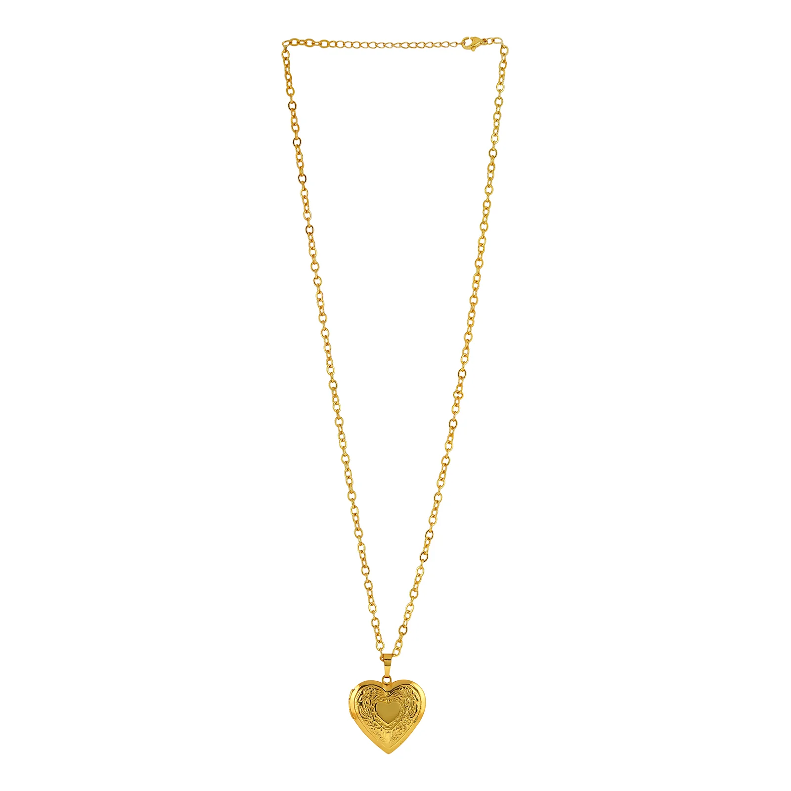 Hazey Gold Heart Necklace - Image 4