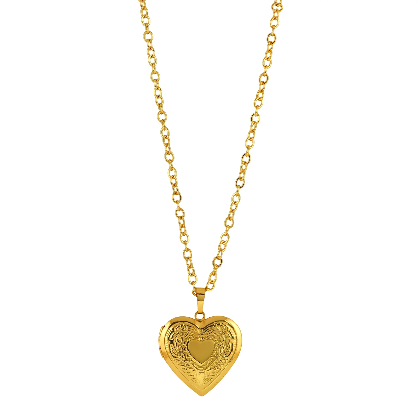 Hazey Gold Heart Necklace - Image 5