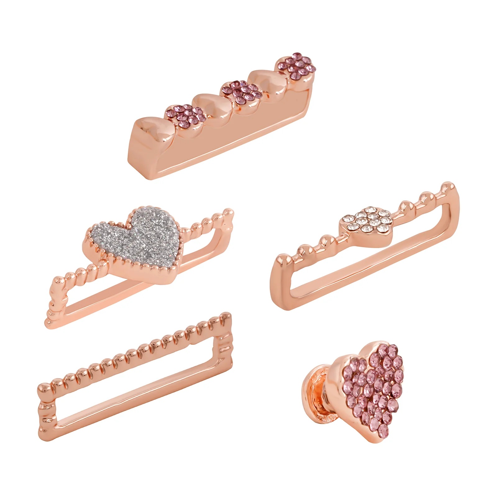 Heart Of Pink And Rose Gold Ring Watch Charm - Image 3