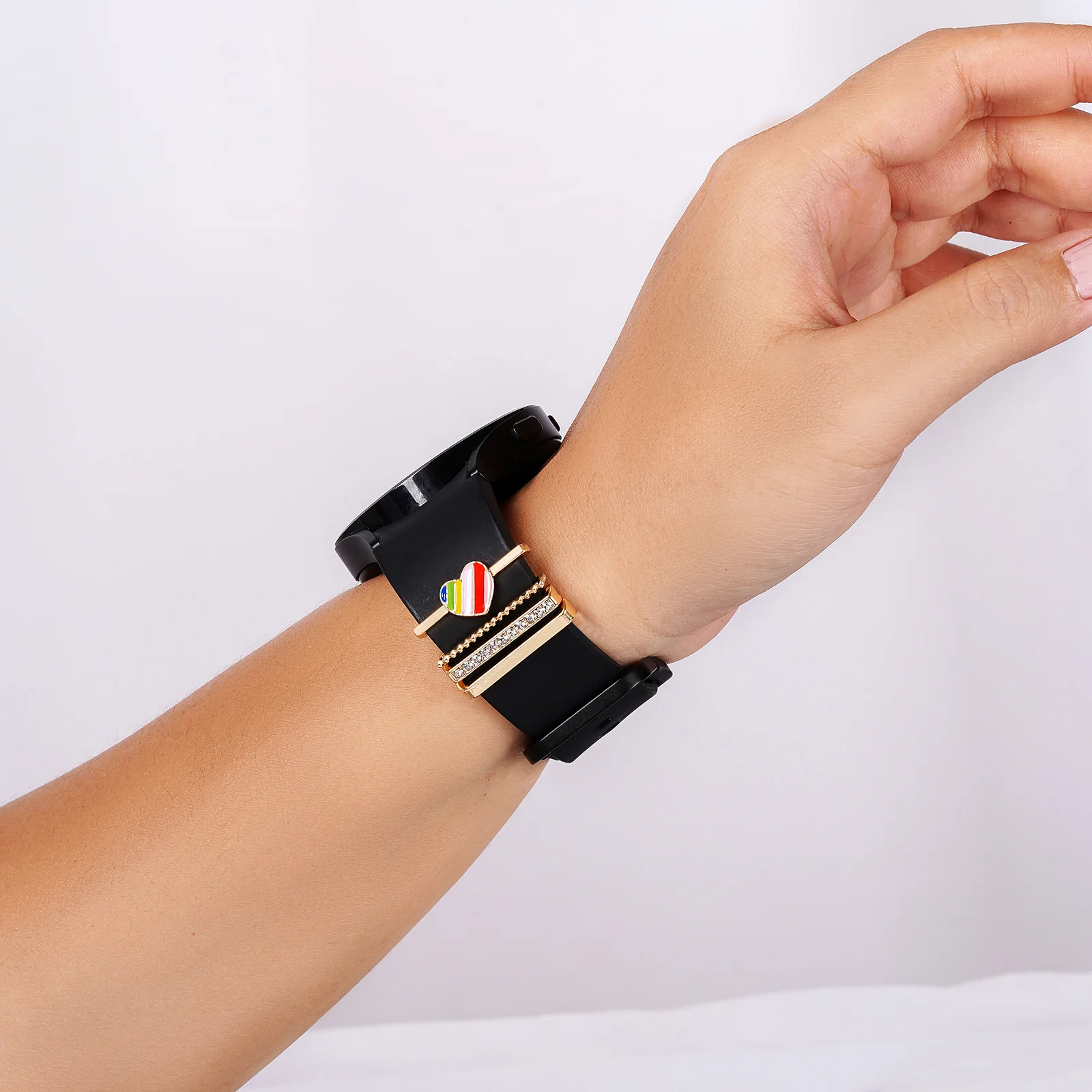 Heartfelt Radiance Gold Ring Watch Charm - Image 2