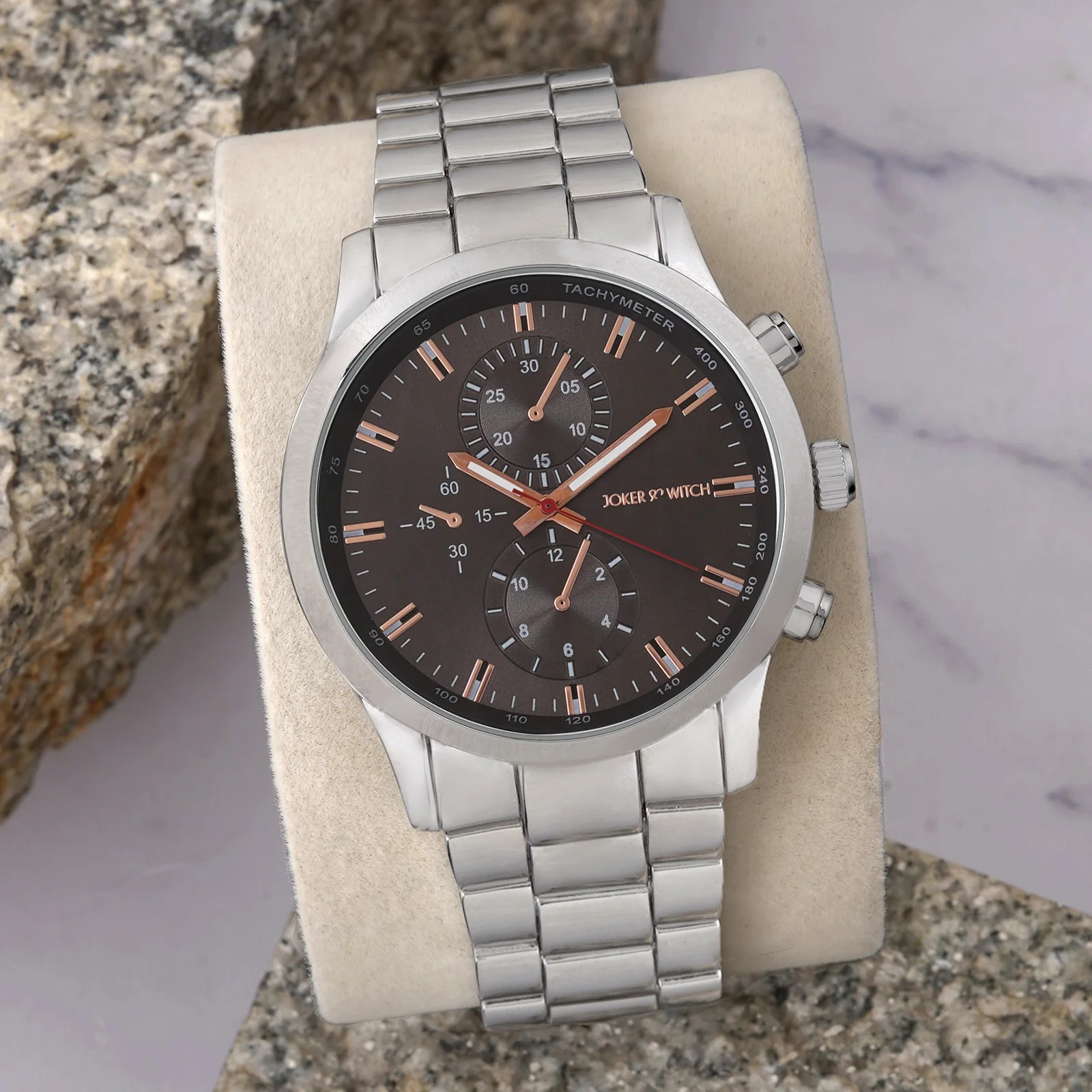 Heath Grey XLarge Dial Silver Linked Chain Strap Men's Watch - Image 3