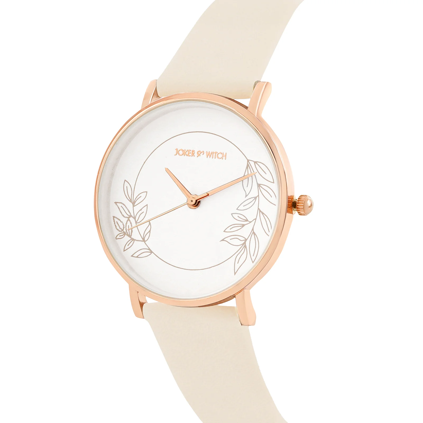 Printed Heather White Medium Dial Brown PU Strap Women's Watch - Image 4