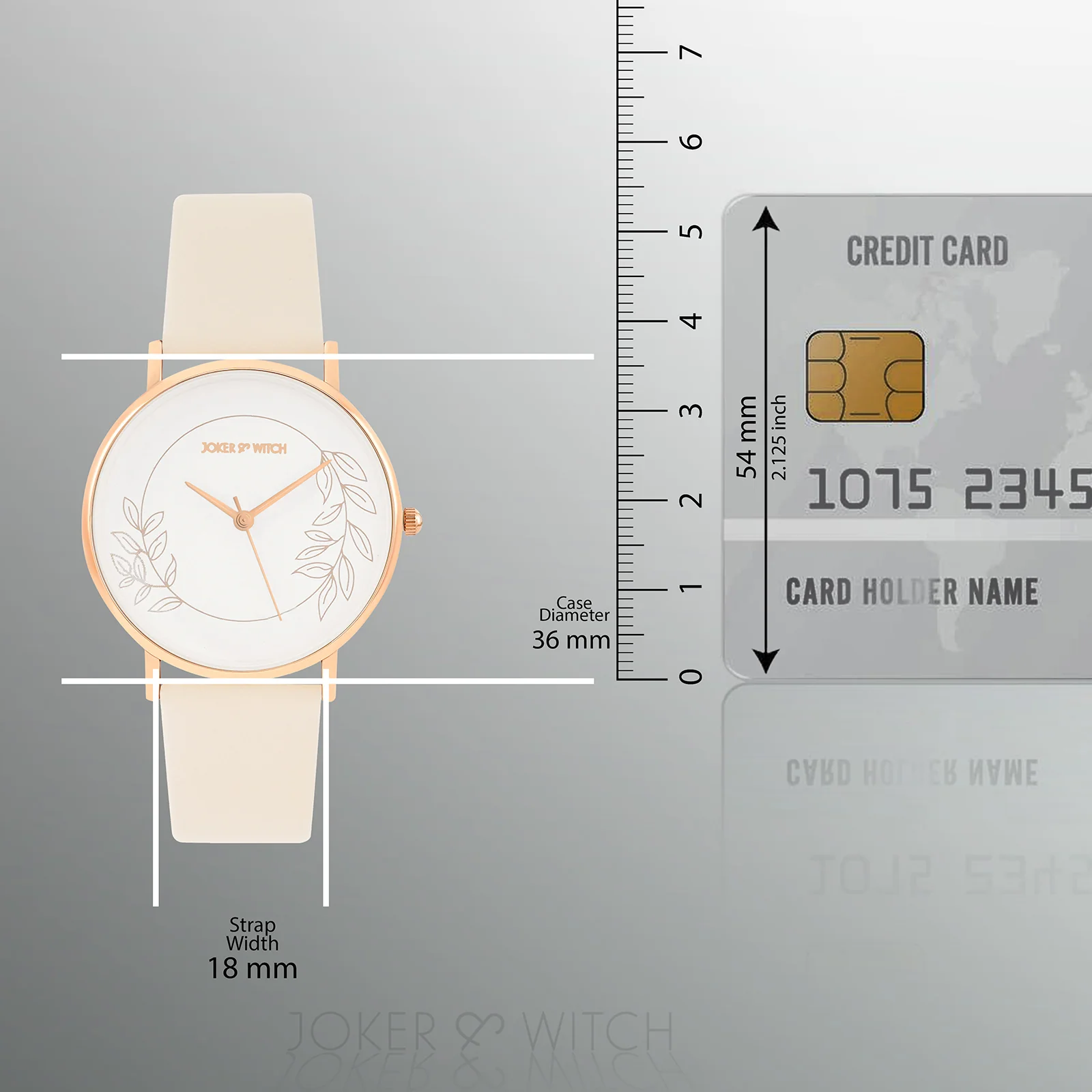 Printed Heather White Medium Dial Brown PU Strap Women's Watch - Image 8