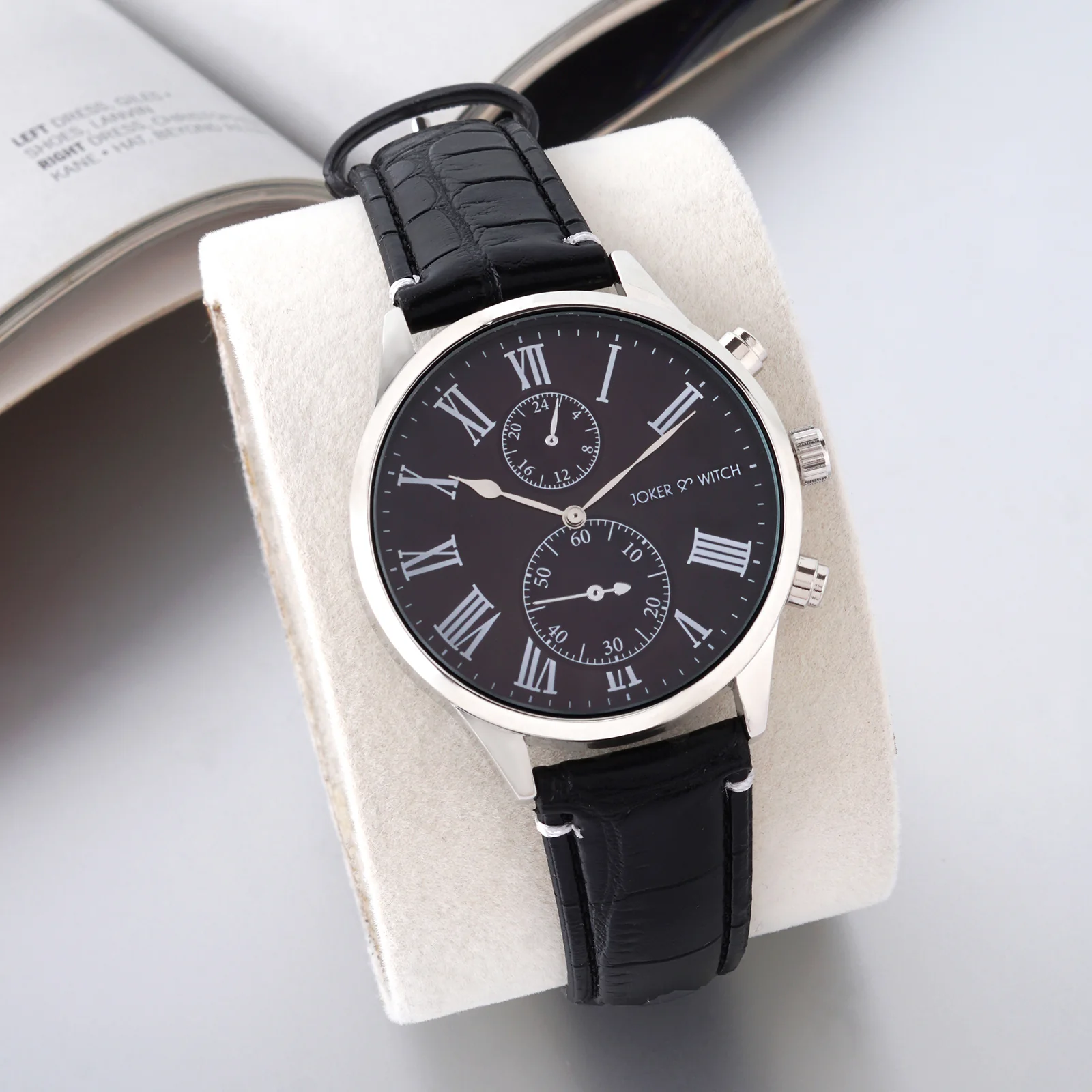 Heisler Black Large Dial PU Strap Men's Watch - Image 2