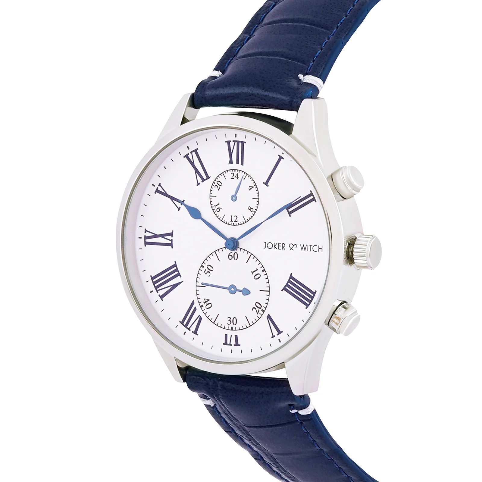 Heisler White Large Dial Blue PU Strap Men's Watch - Image 4