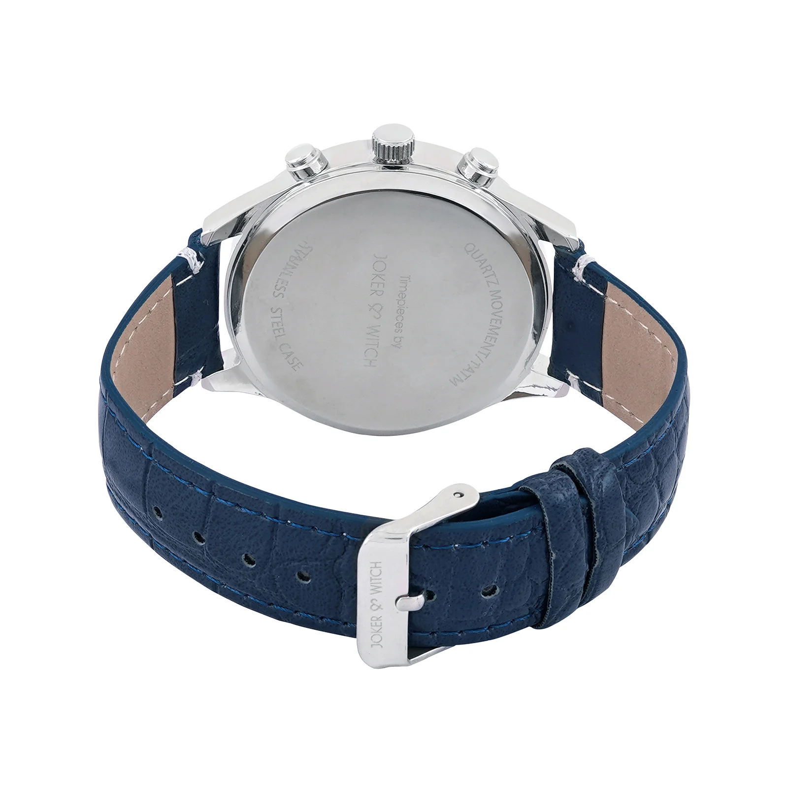 Heisler White Large Dial Blue PU Strap Men's Watch - Image 6