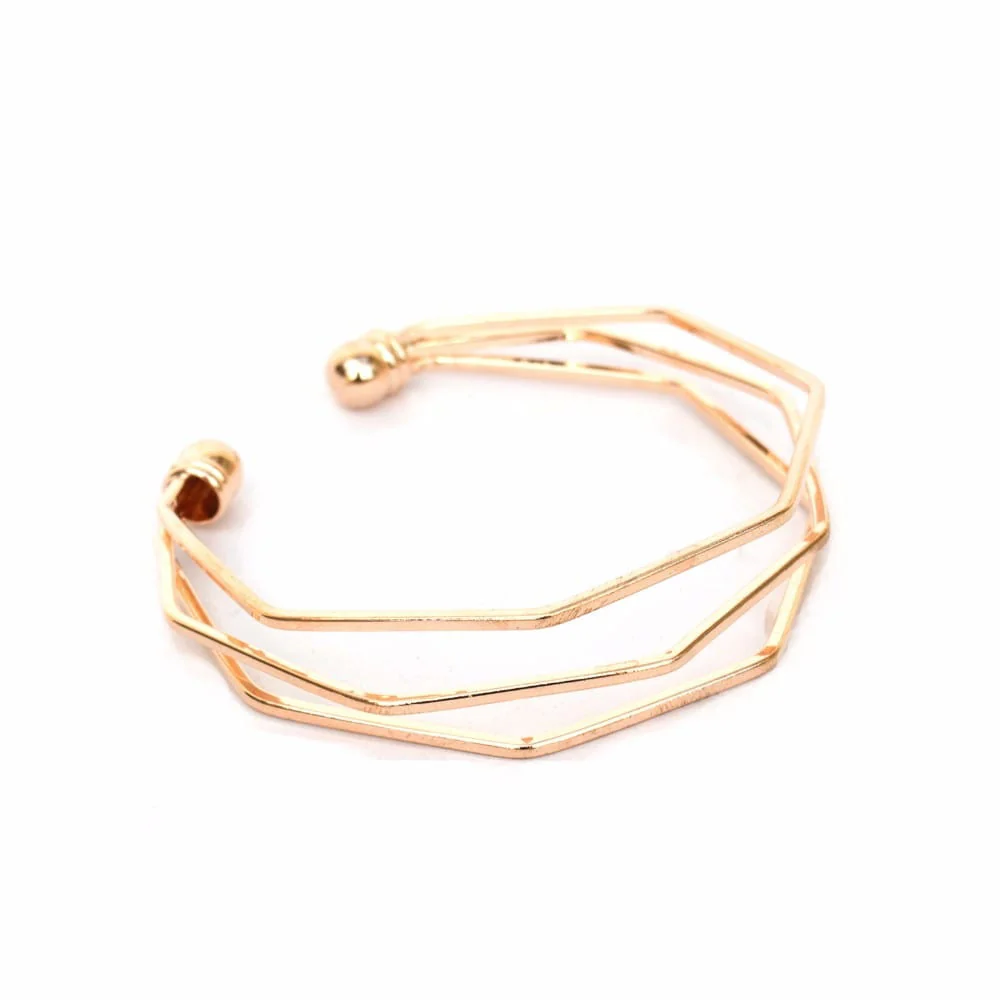 Hexagon Gold Bracelet - Image 3