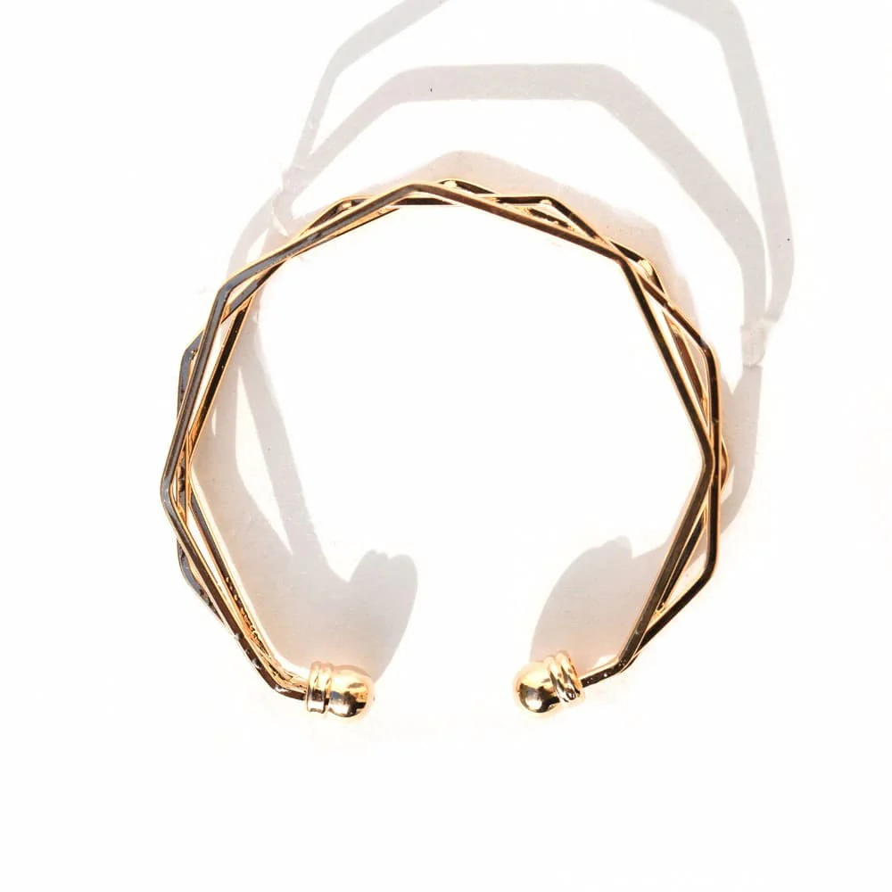 Hexagon Gold Bracelet - Image 5