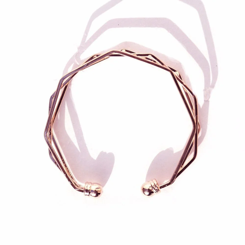 Hexagon Rosegold Bracelet - Image 5