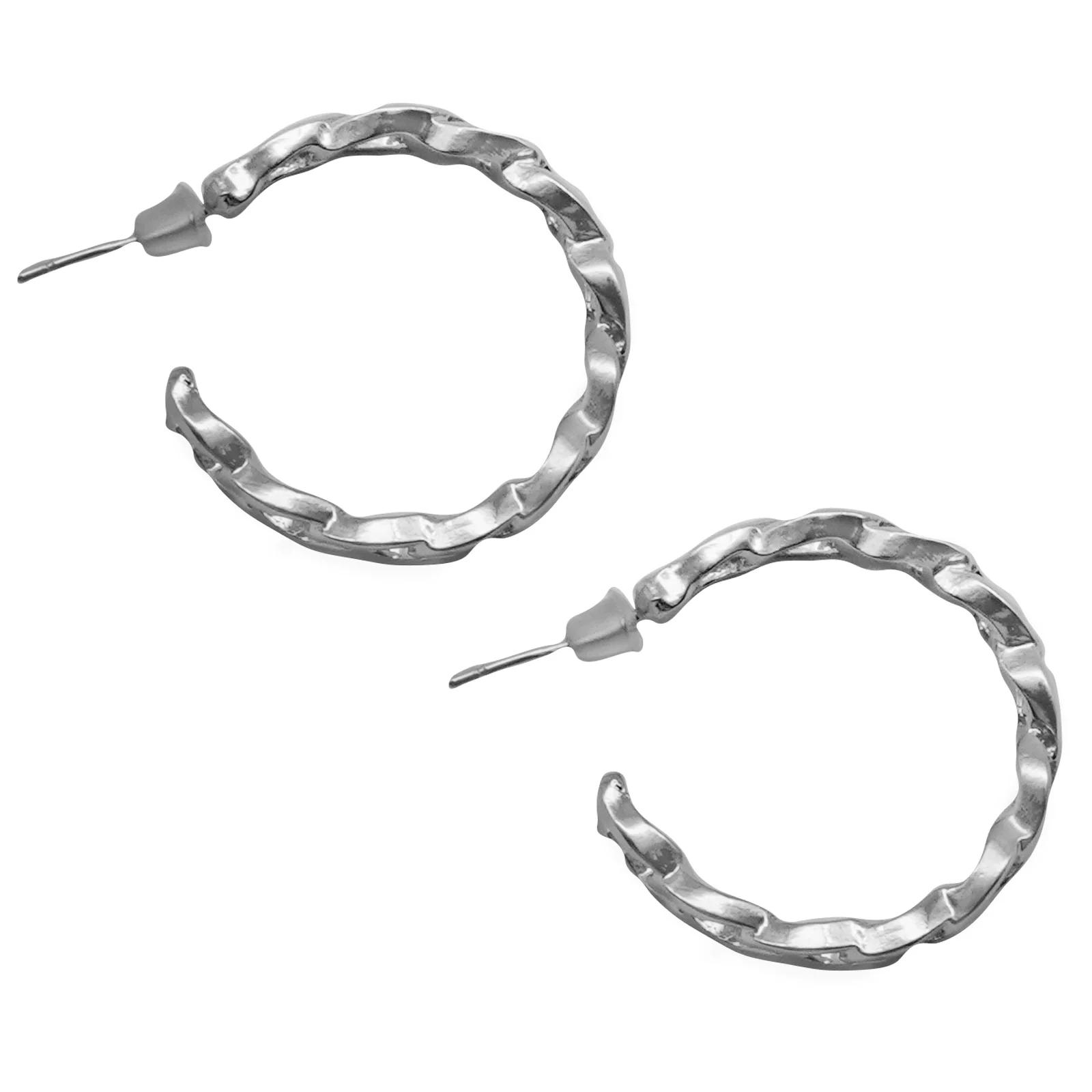 Hint Chain Link Silver Hoop - Image 3