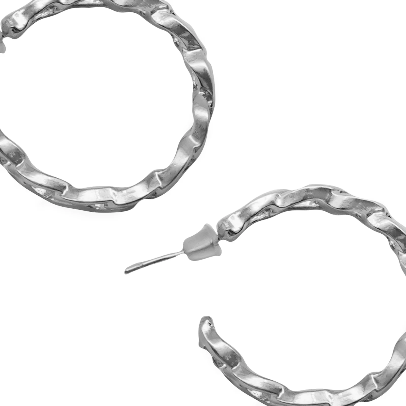 Hint Chain Link Silver Hoop - Image 4