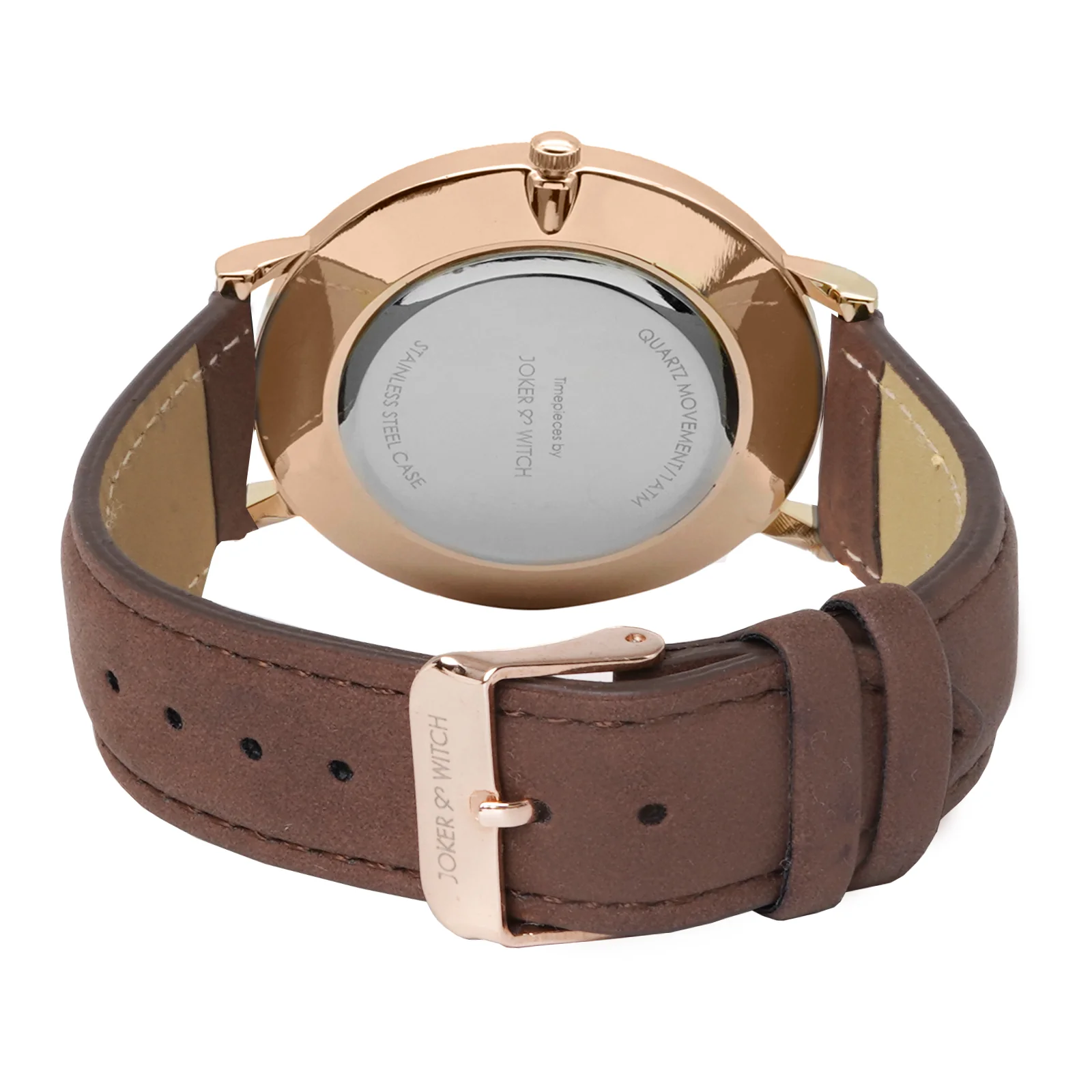 Hope Black Large Dial Brown PU Strap Women's Watch - Image 5