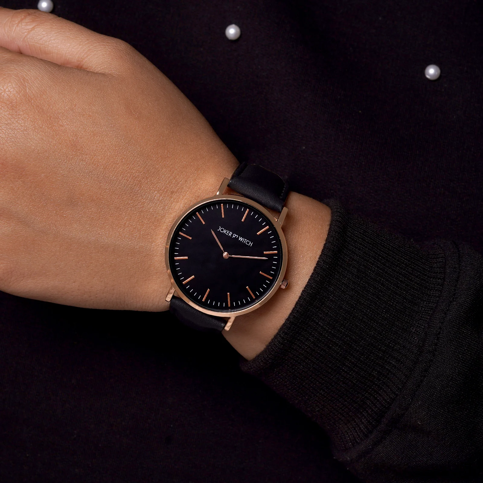 Hope Black Large Dial PU Strap Women's Watch - Image 2