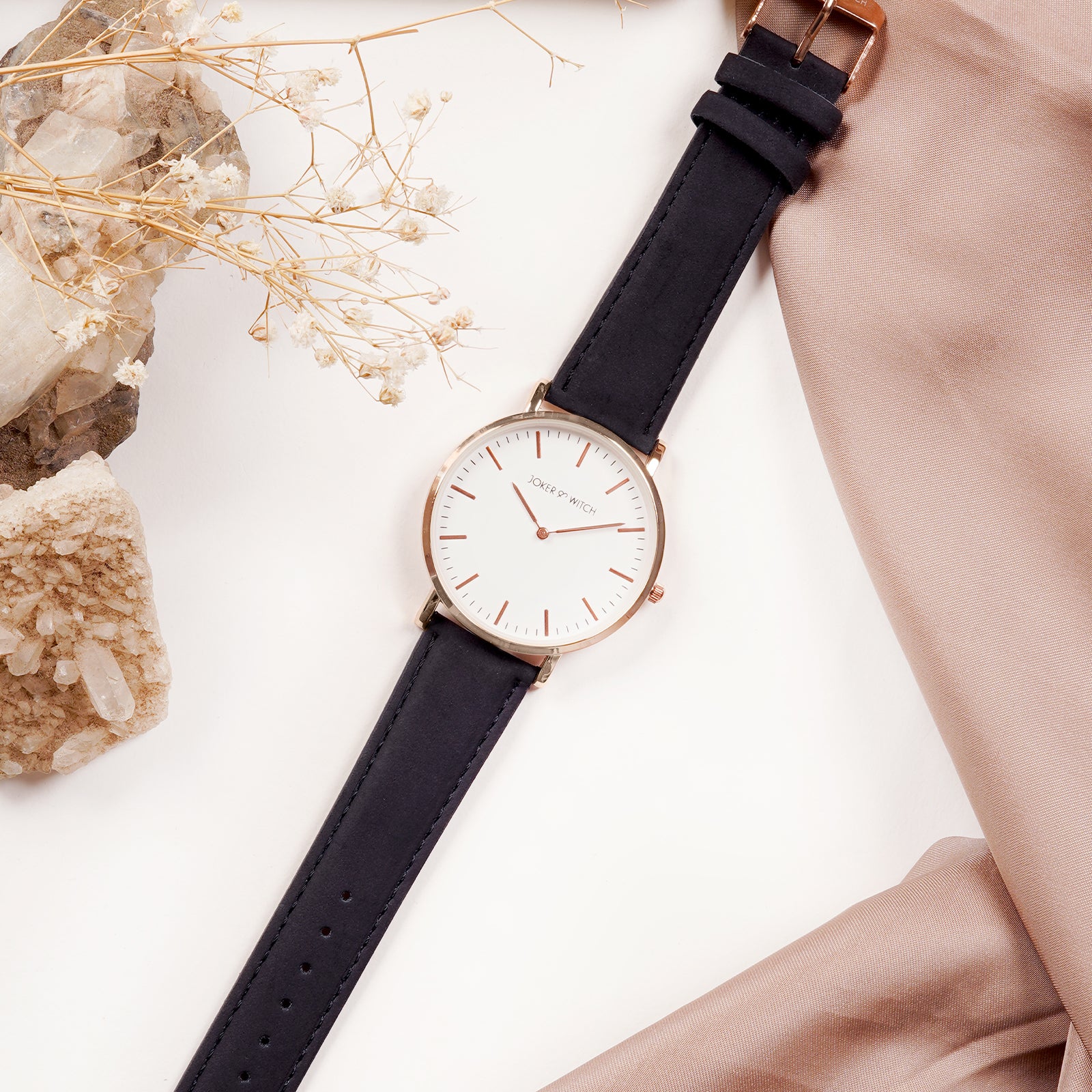 Hope White Large Dial Black PU Strap Women's Watch - Image 6