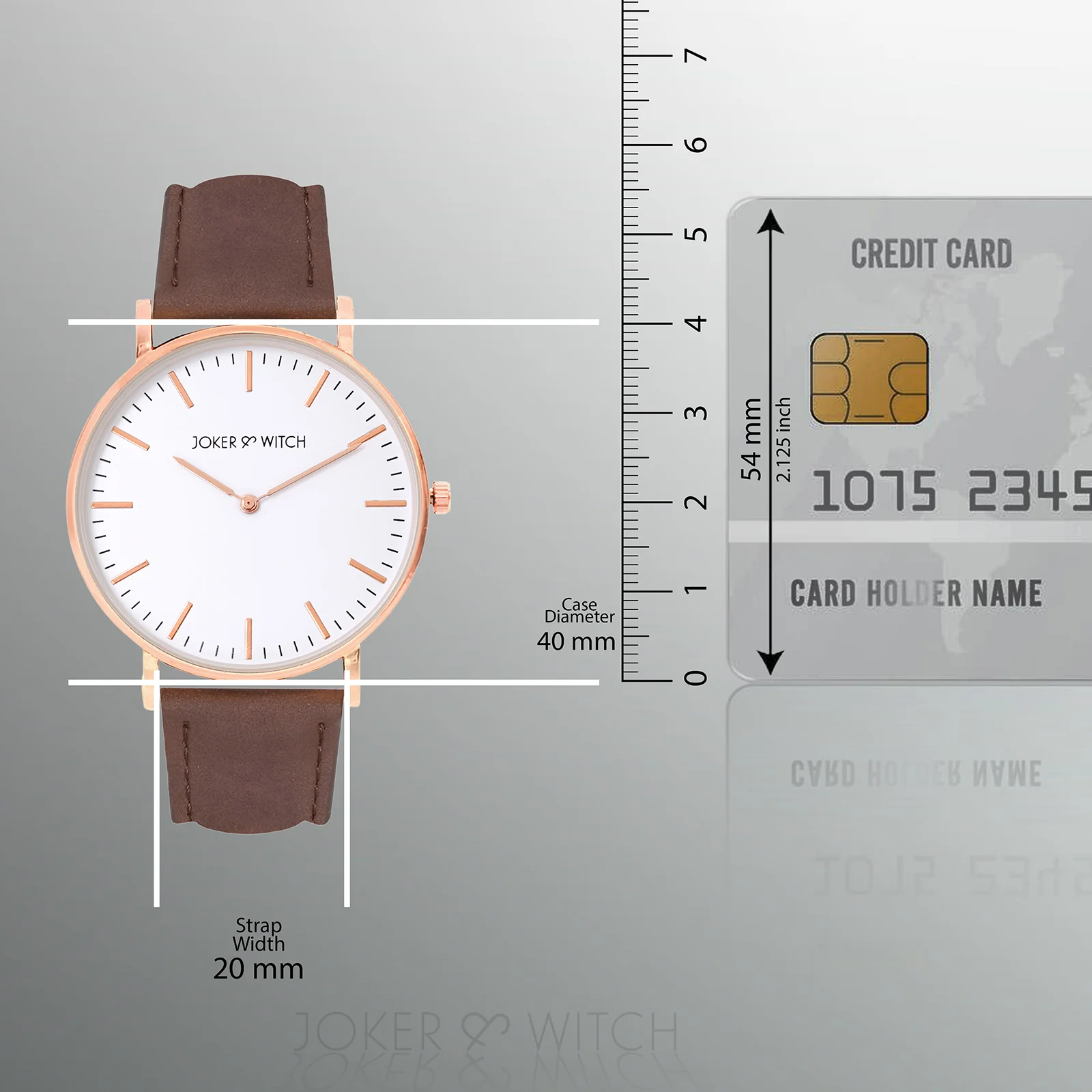 Hope White Large Dial Brown PU Strap Women's Watch - Image 8