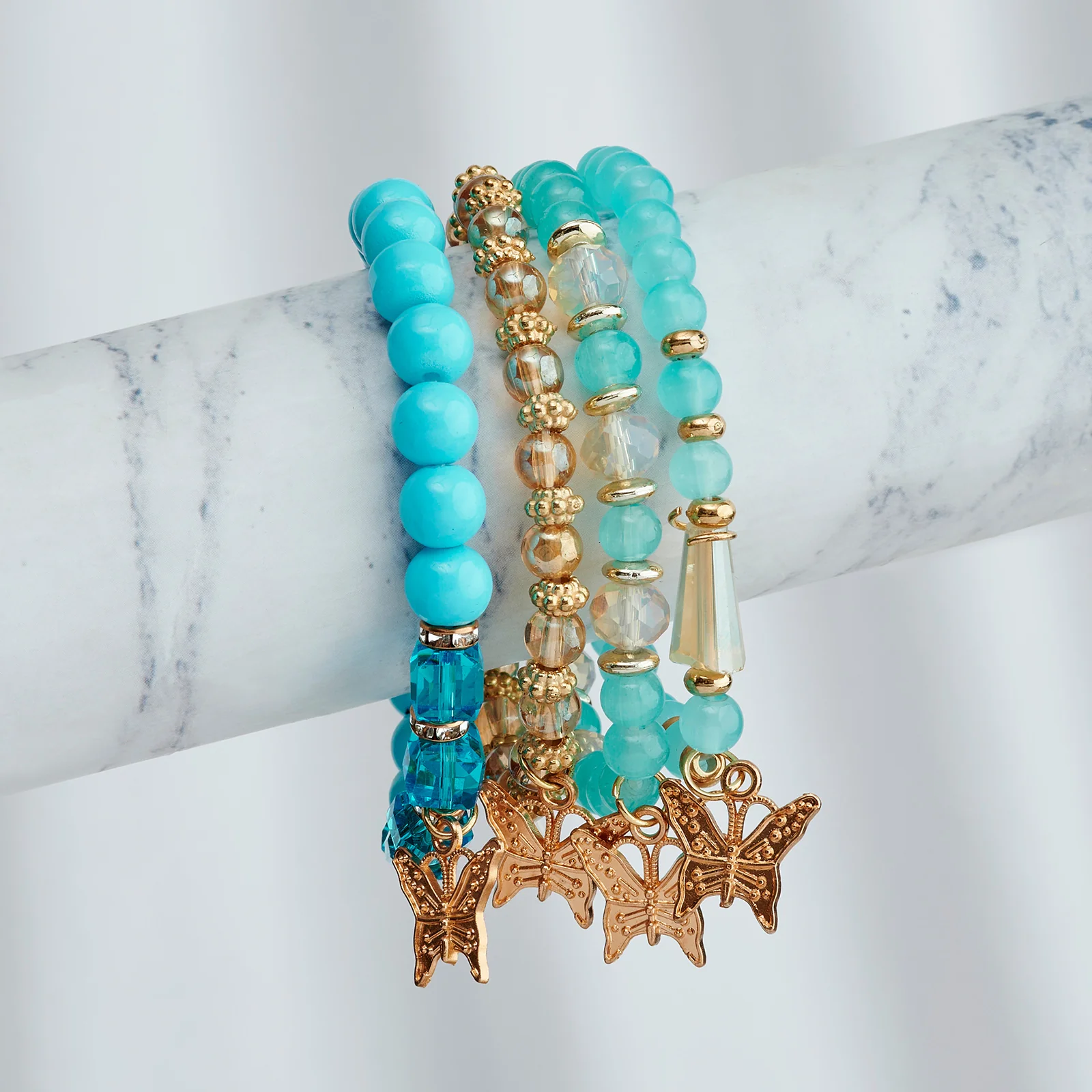 How You Get The Girl Blue Beaded Bracelet - Image 2