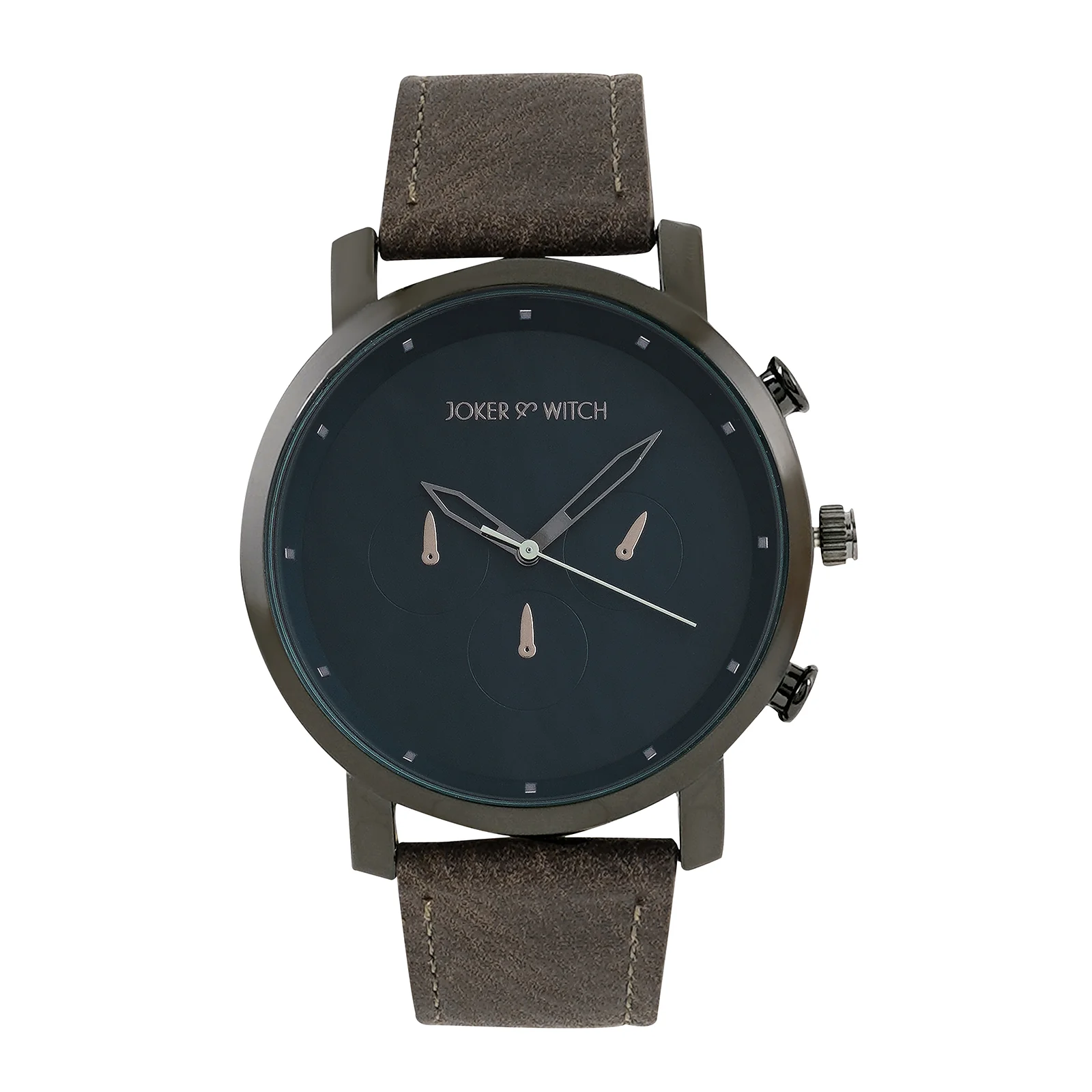 Hudson Blue XLarge Dial Gunmetal PU Strap Men's Watch - Image 3
