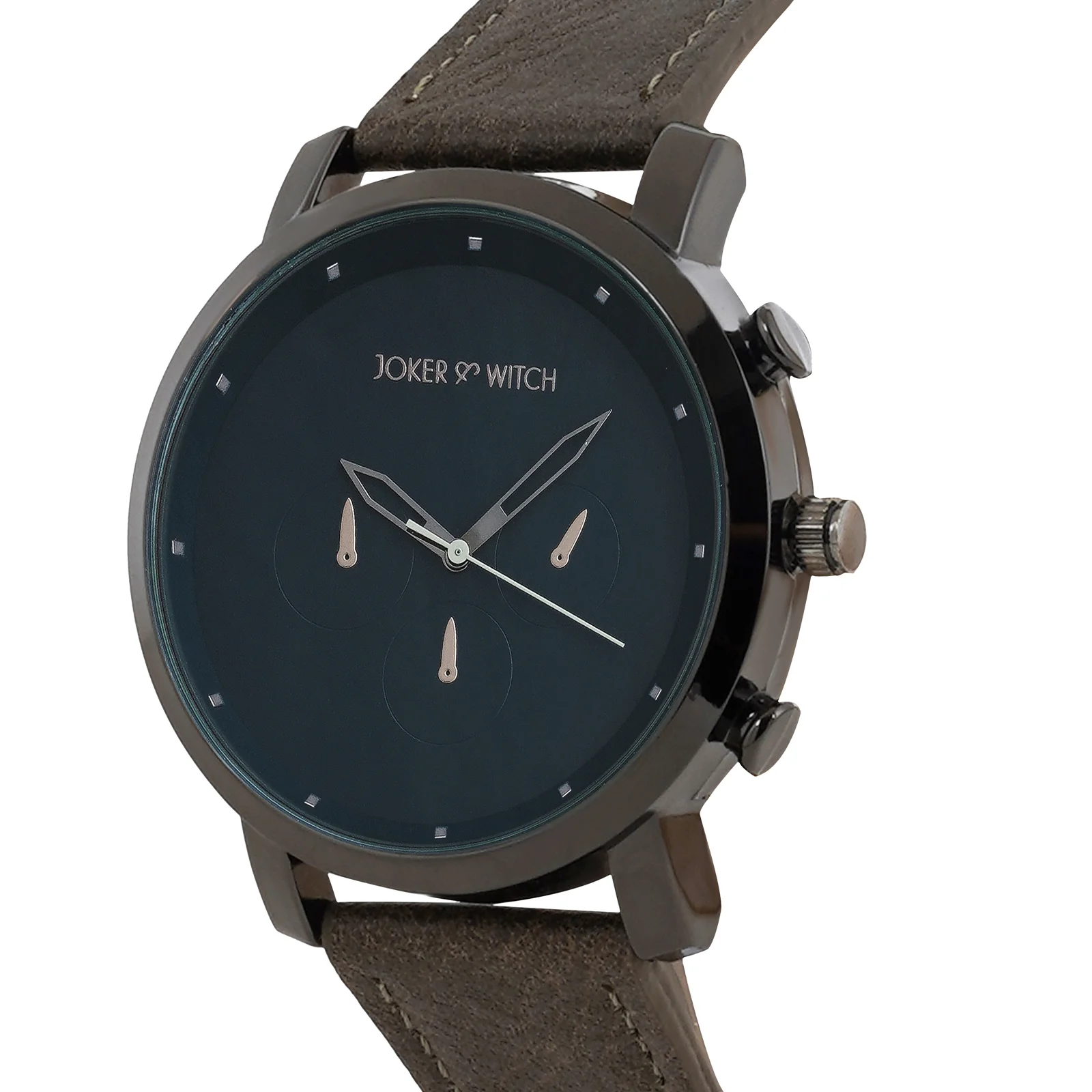 Hudson Blue XLarge Dial Gunmetal PU Strap Men's Watch - Image 4