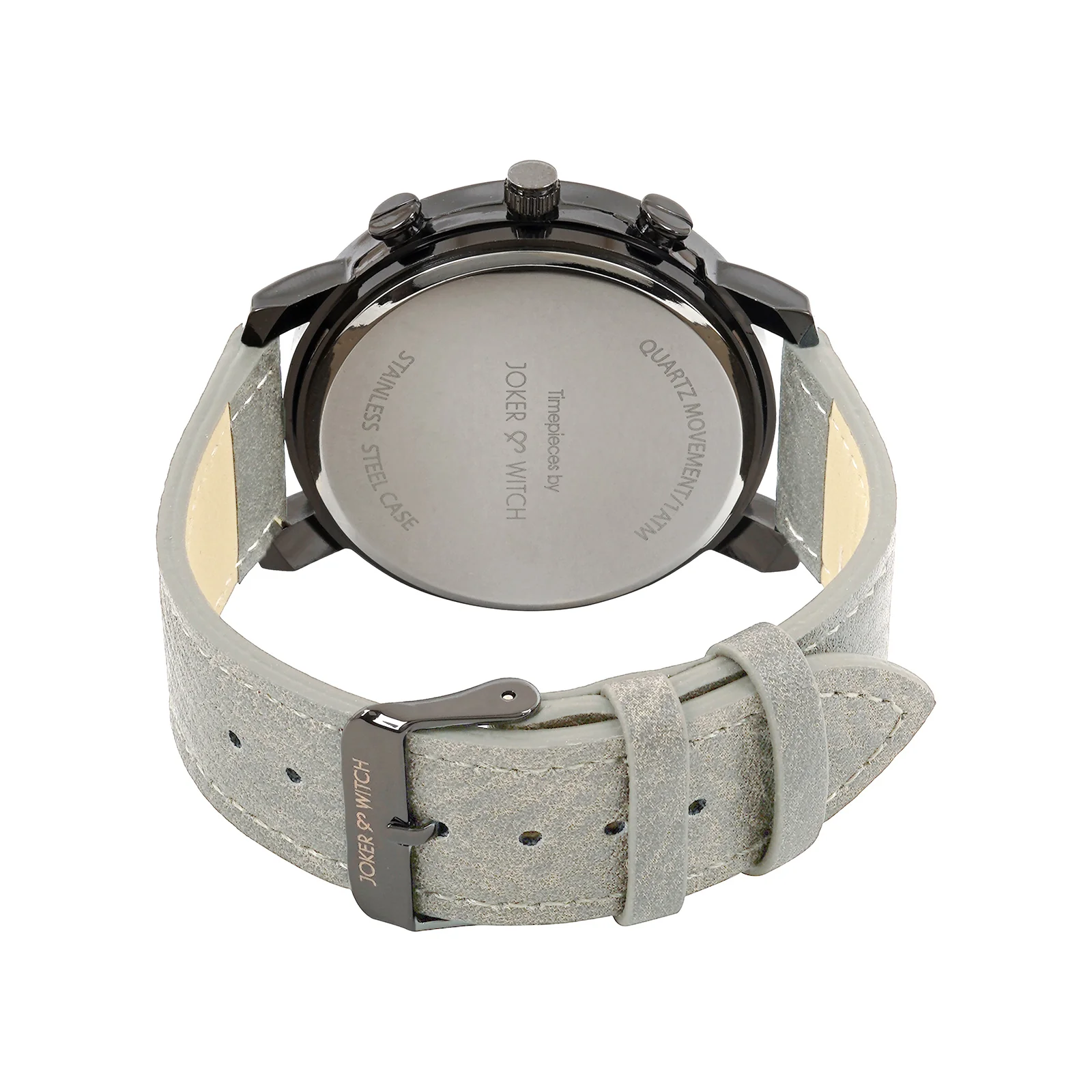 Hudson Blue XLarge Dial Grey PU Strap Men's Watch - Image 5