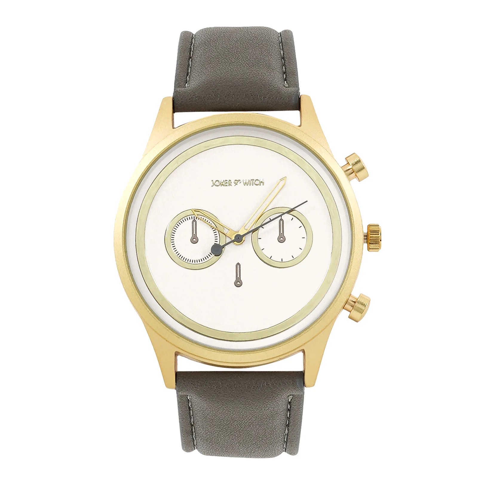Hudson White XLarge Dial Grey PU Strap Men's Watch - Image 3