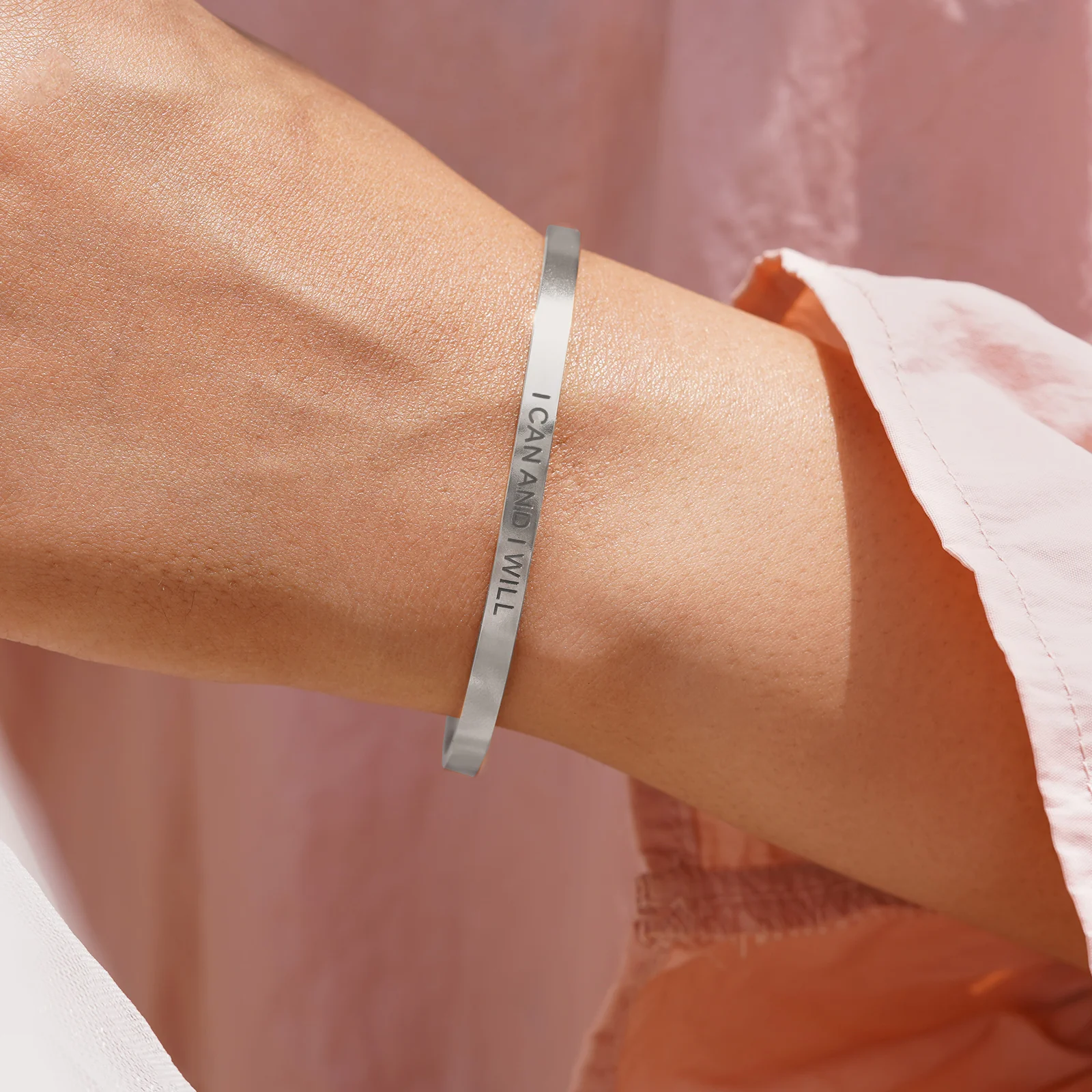 I Can And I Will Silver Mantra Band - Image 2
