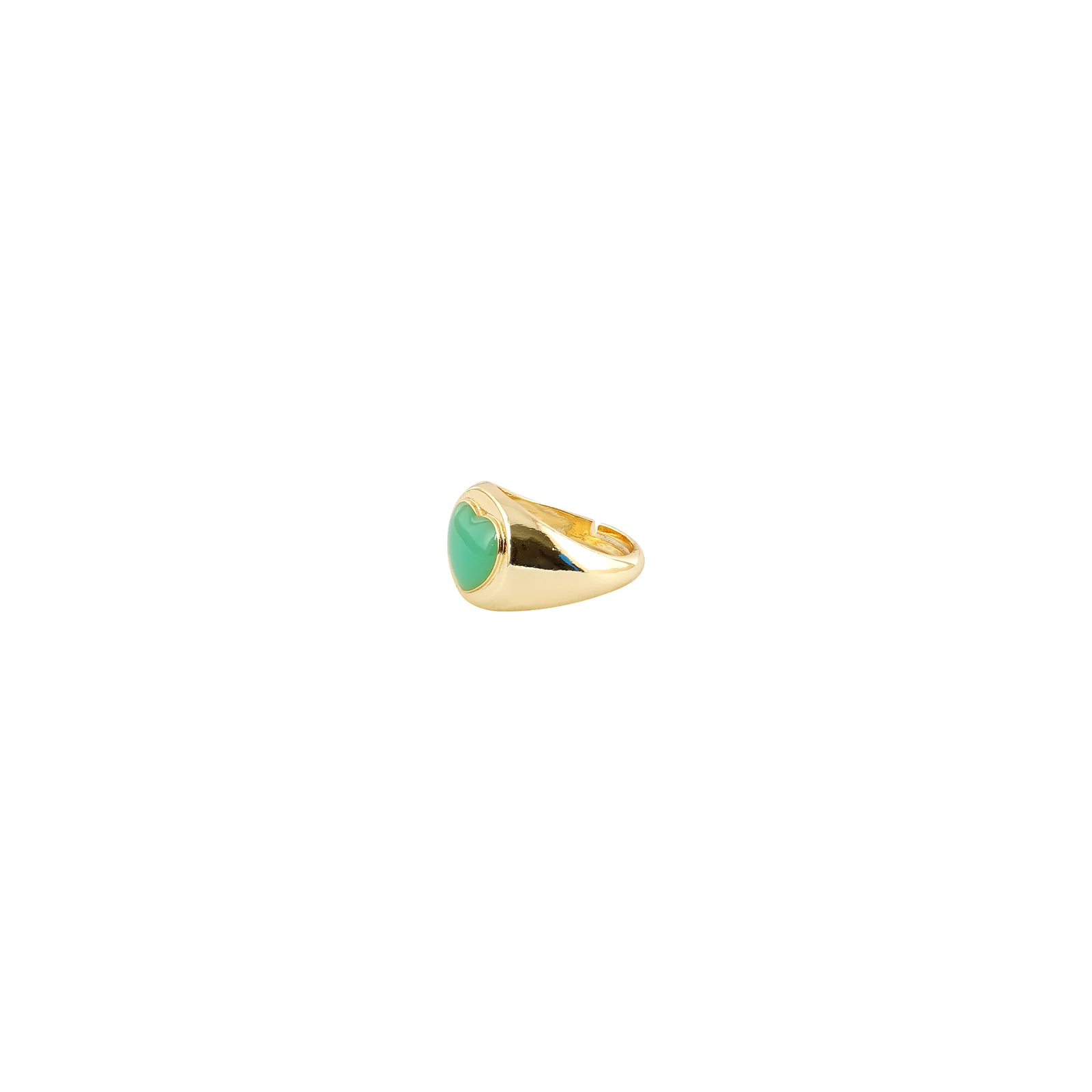 I Heart Green Colour Pop Ring - Image 4