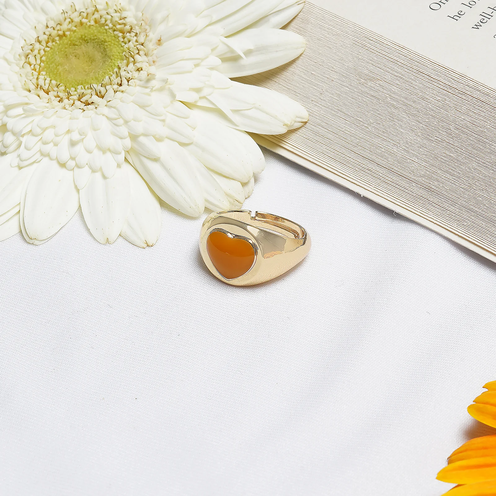 I Heart Yellow Colour Pop Ring - Image 2