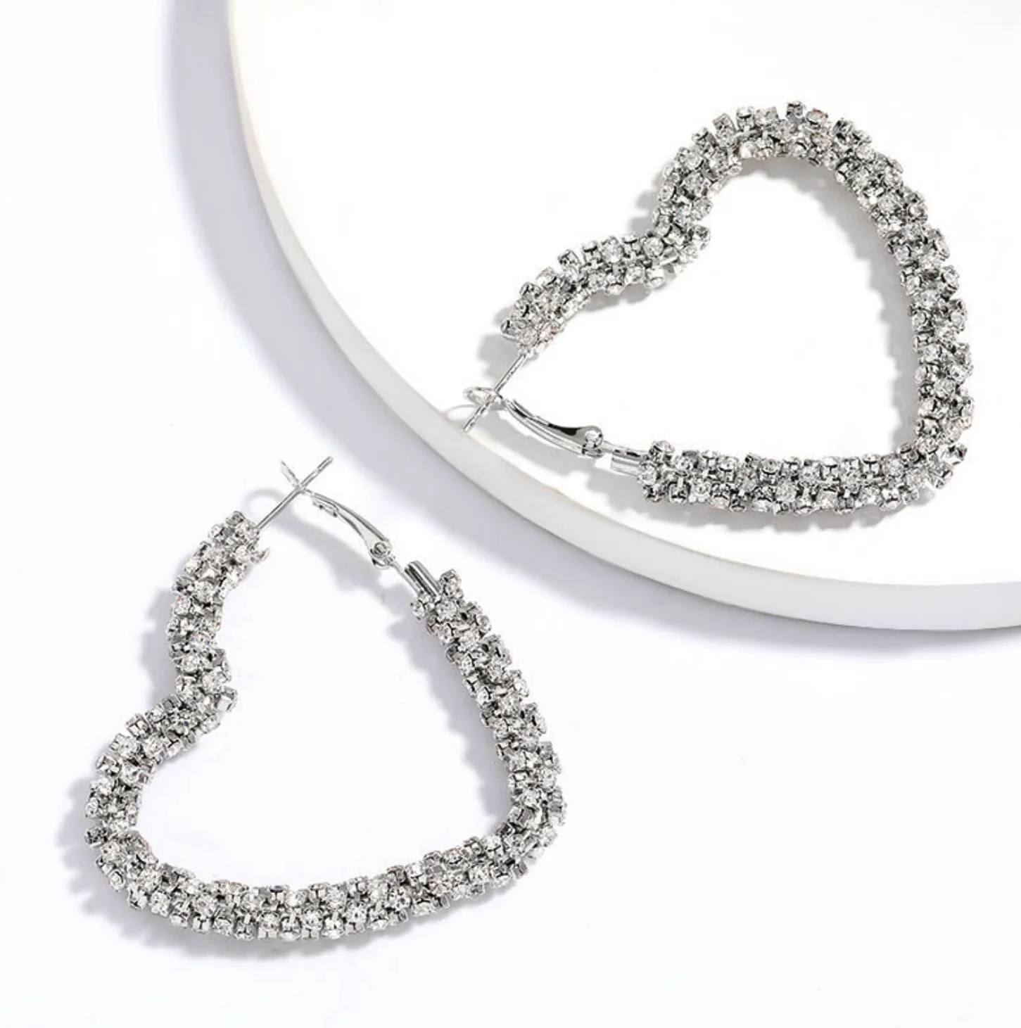 I Heart You Silver Bling Earrings - Image 7