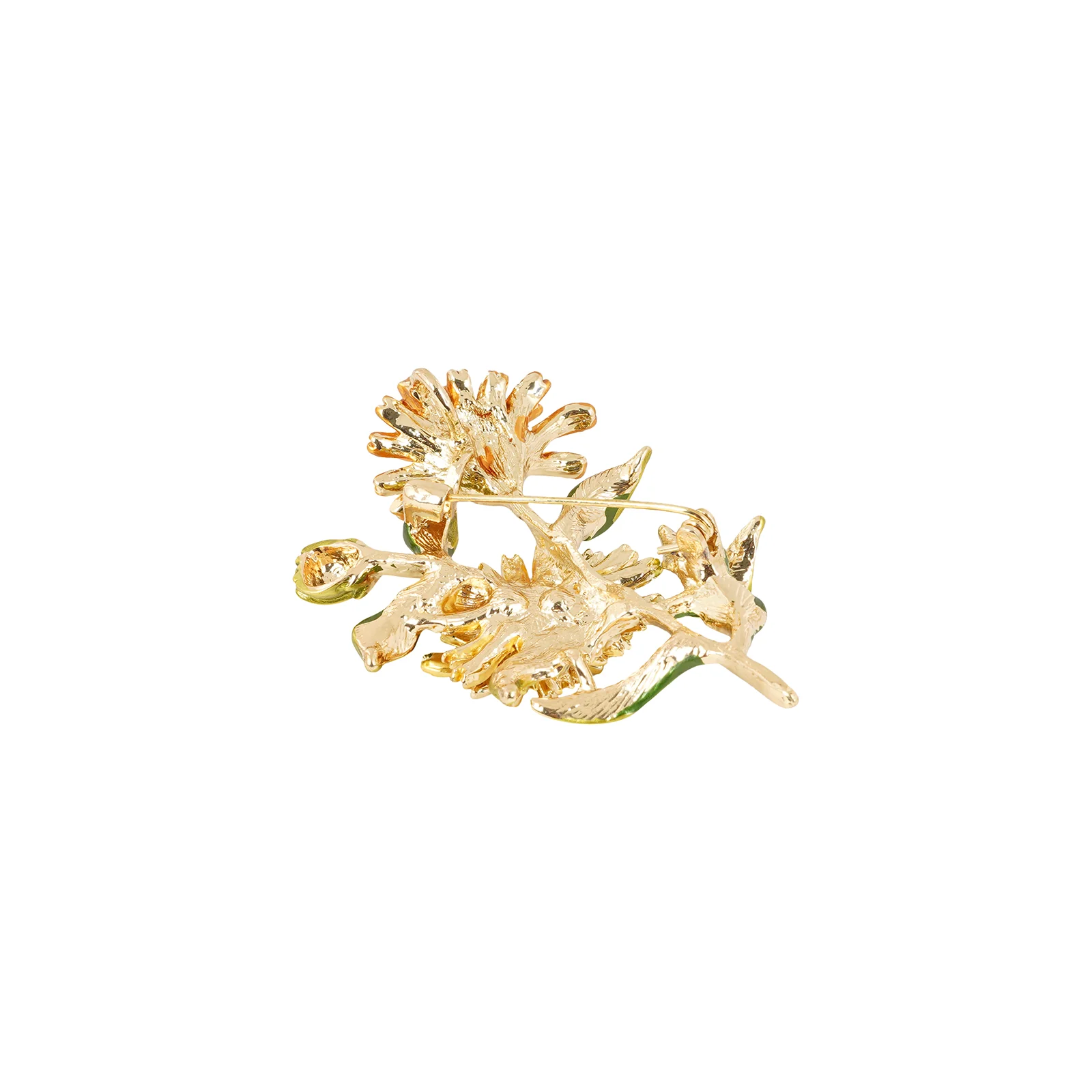 Idylla Yellow And Green Floral Brooch - Image 5