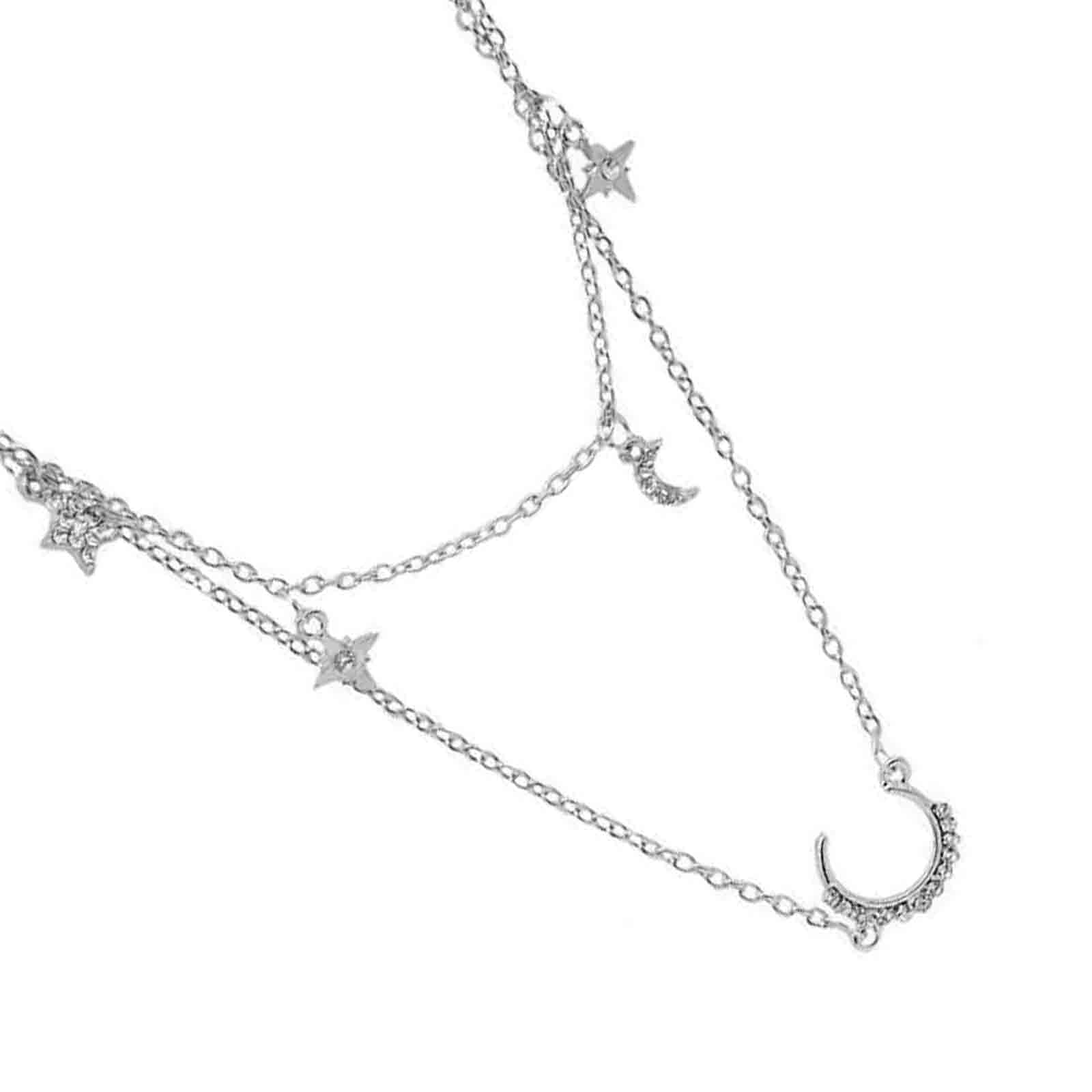 In The Stars Silver Layered Necklace - Image 6