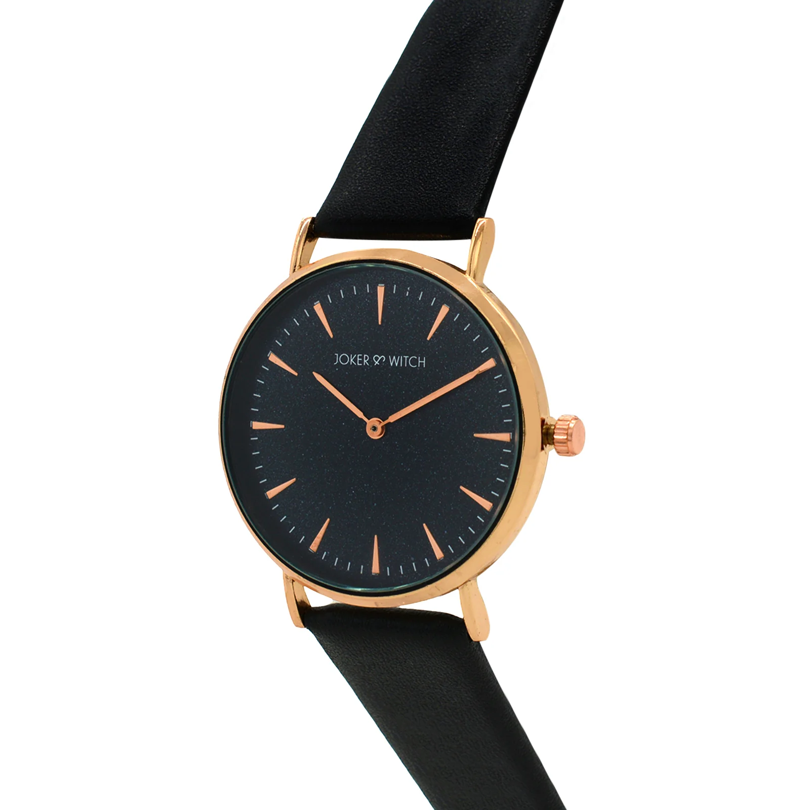 Ines Rose Gold Black Medium Dial PU Strap Women's Watch - Image 3
