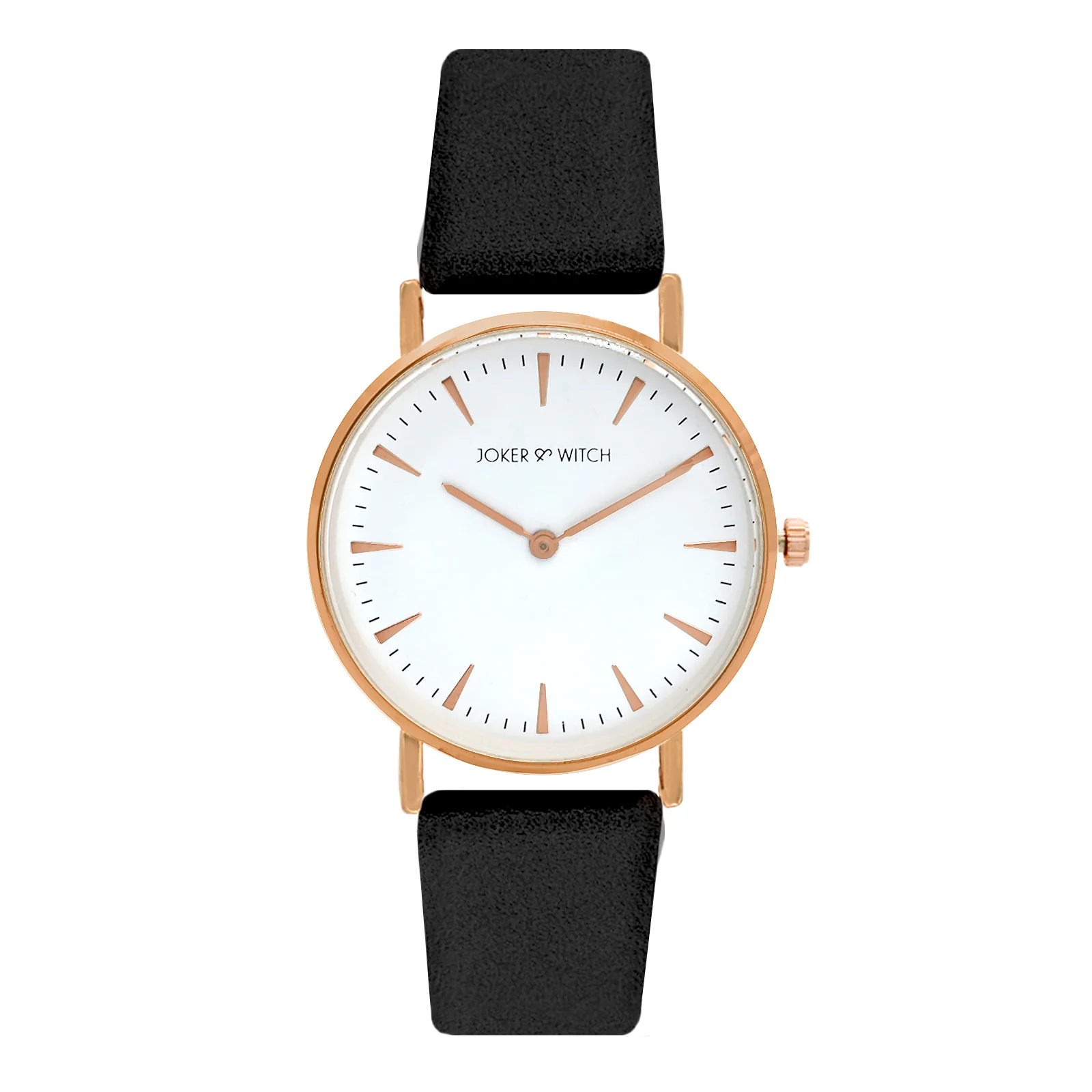 Ines White Medium Dial Black PU Strap Women's Watch - Image 2