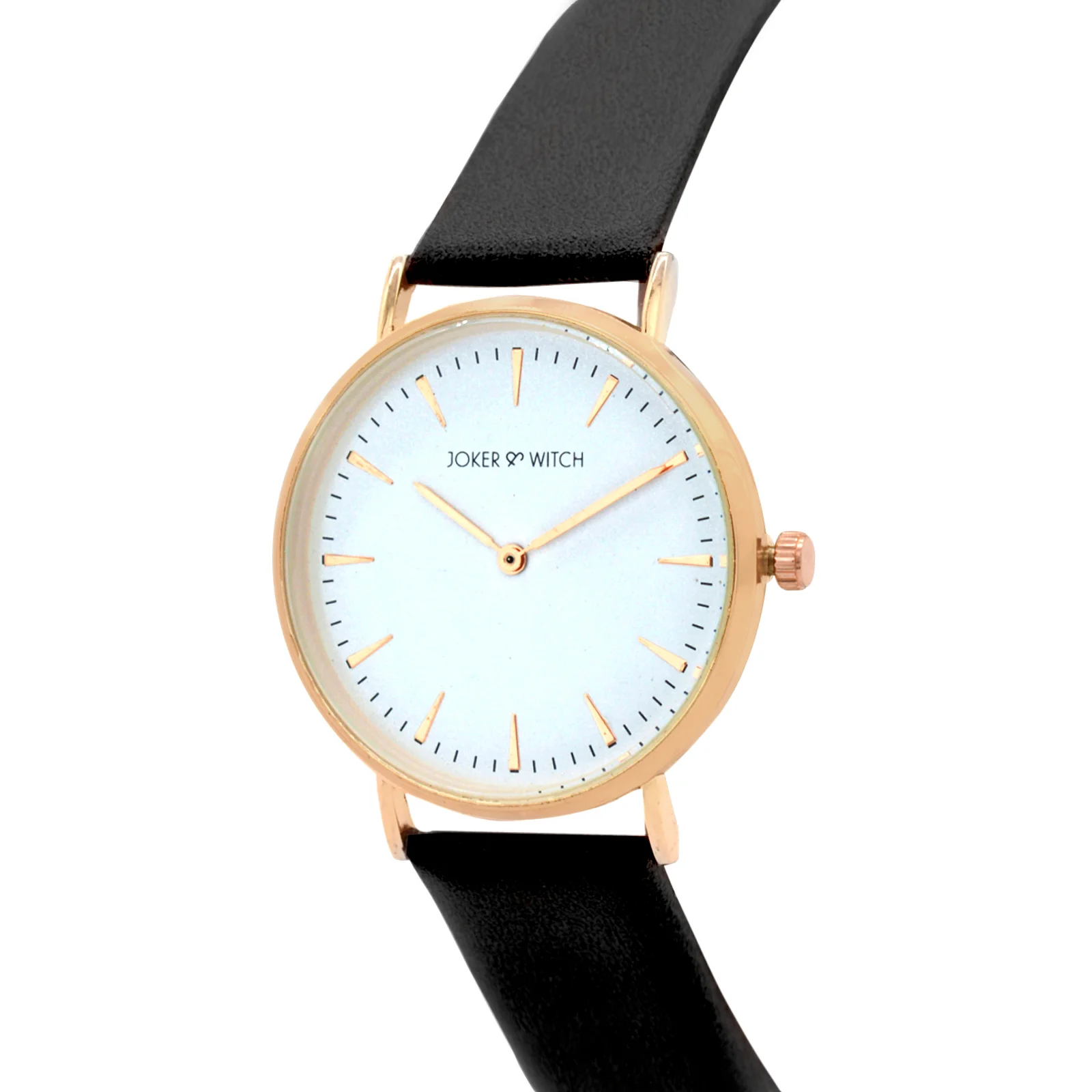 Ines White Medium Dial Black PU Strap Women's Watch - Image 3
