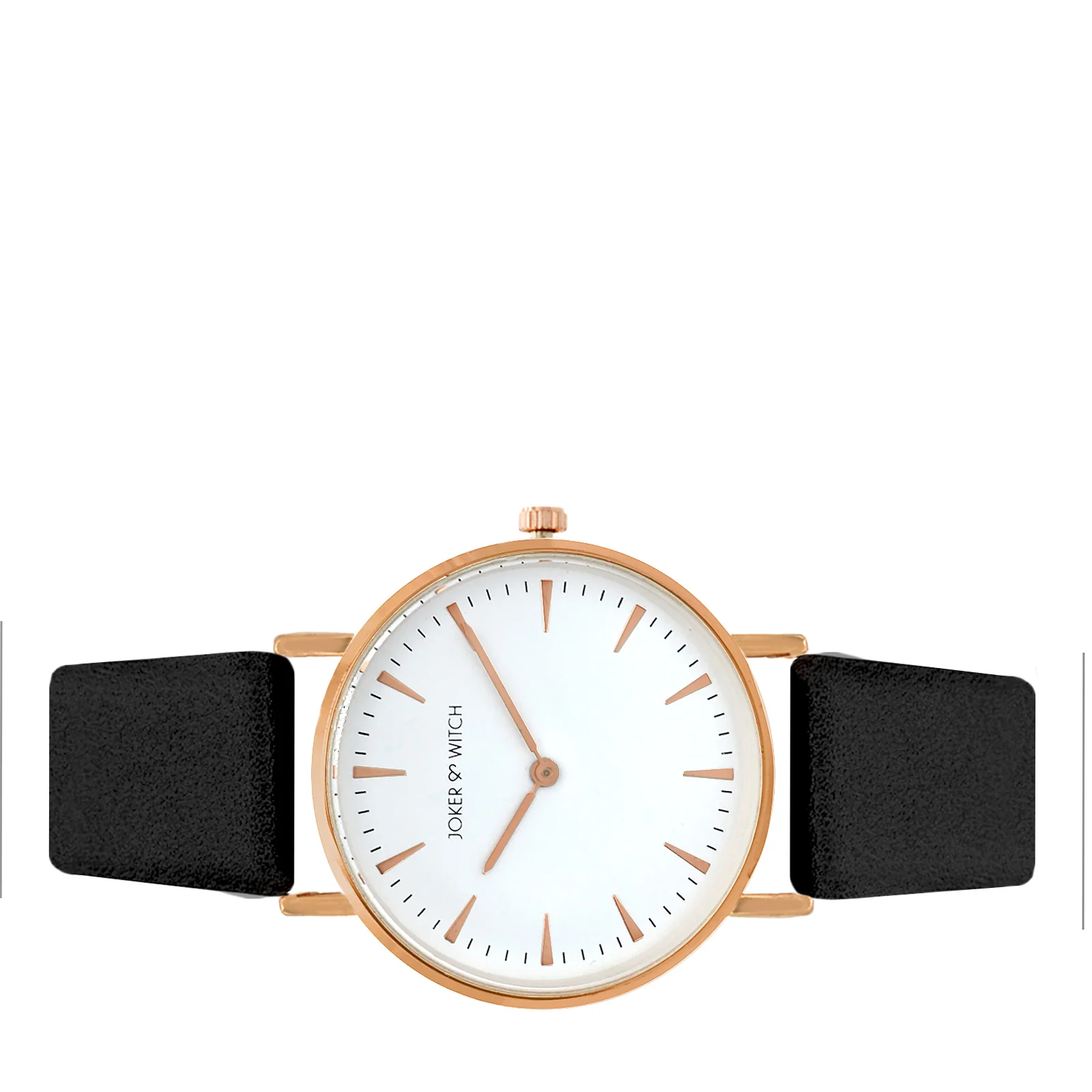 Ines White Medium Dial Black PU Strap Women's Watch - Image 5