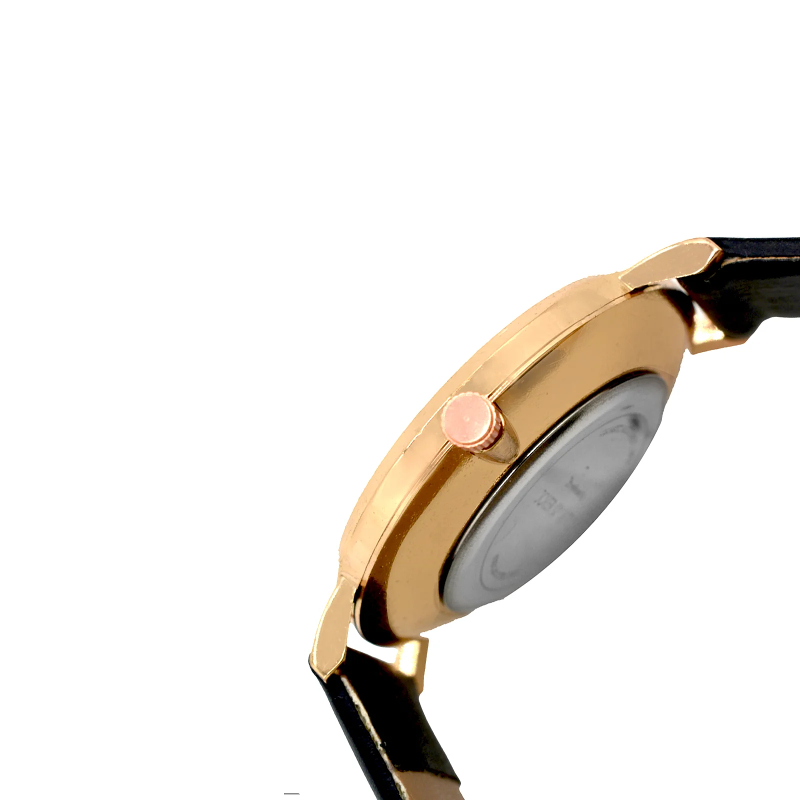 Ines White Medium Dial Black PU Strap Women's Watch - Image 6