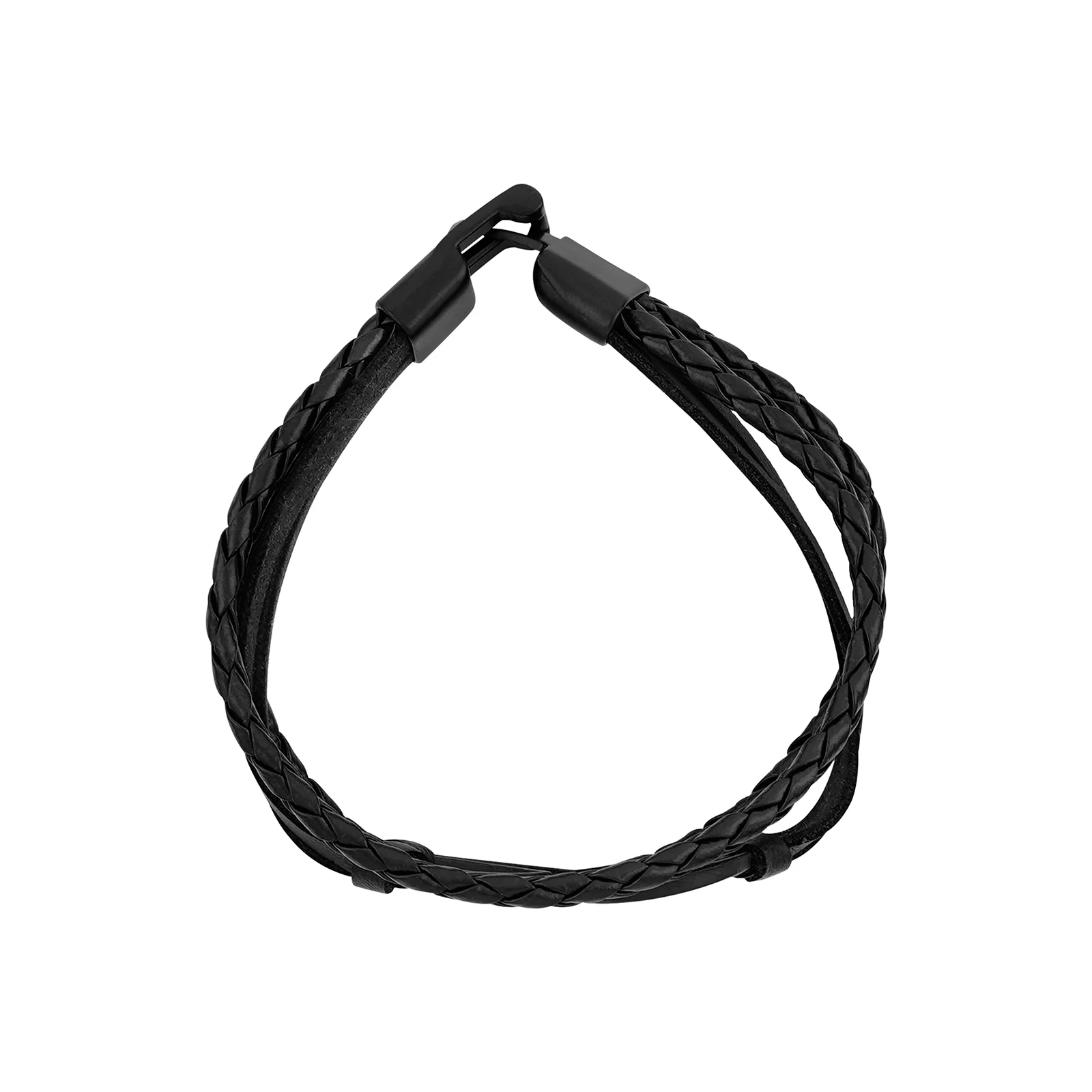 Infinite Men's Black Leather Bracelet - Image 5