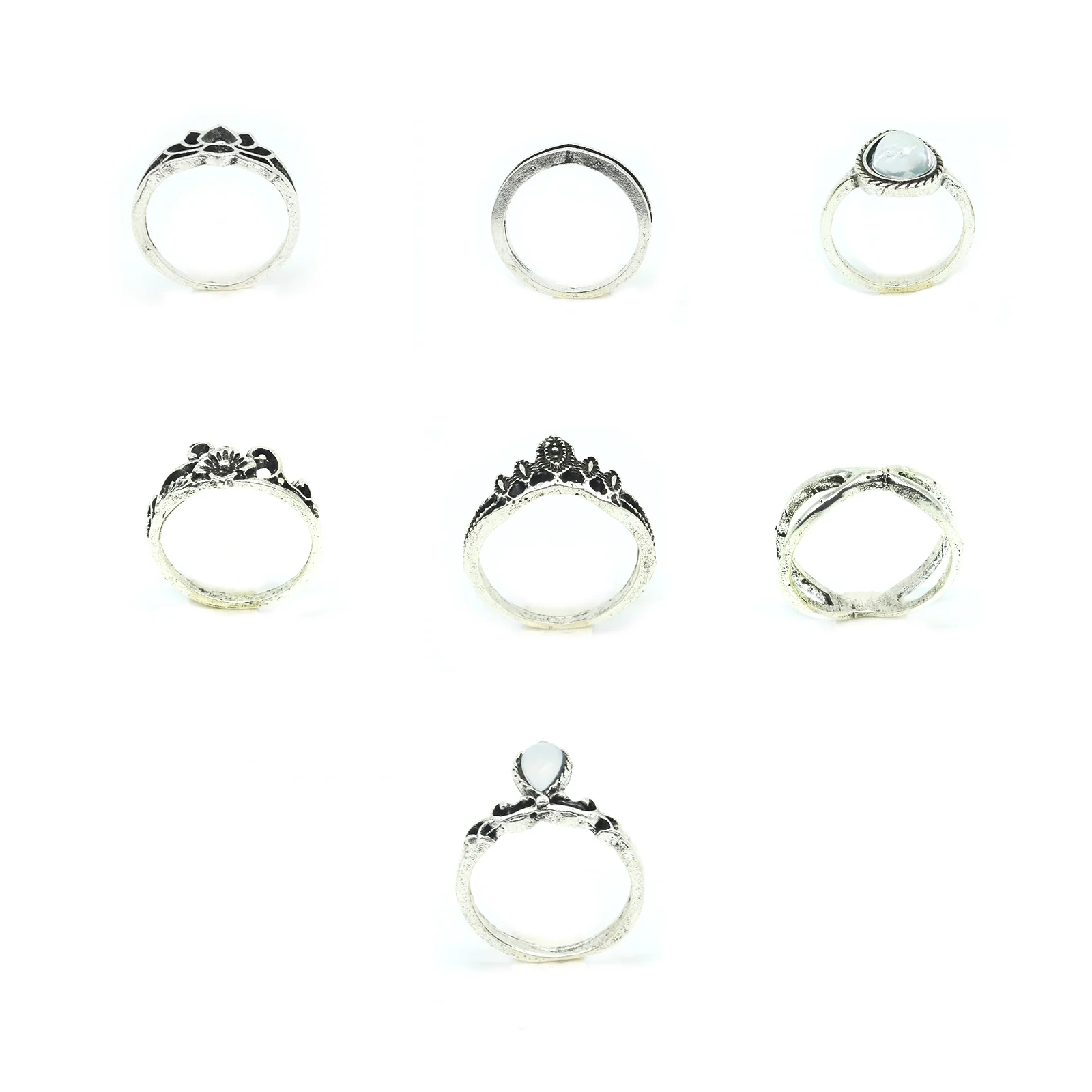 Ira Set Of 7 Midi Rings - Image 5