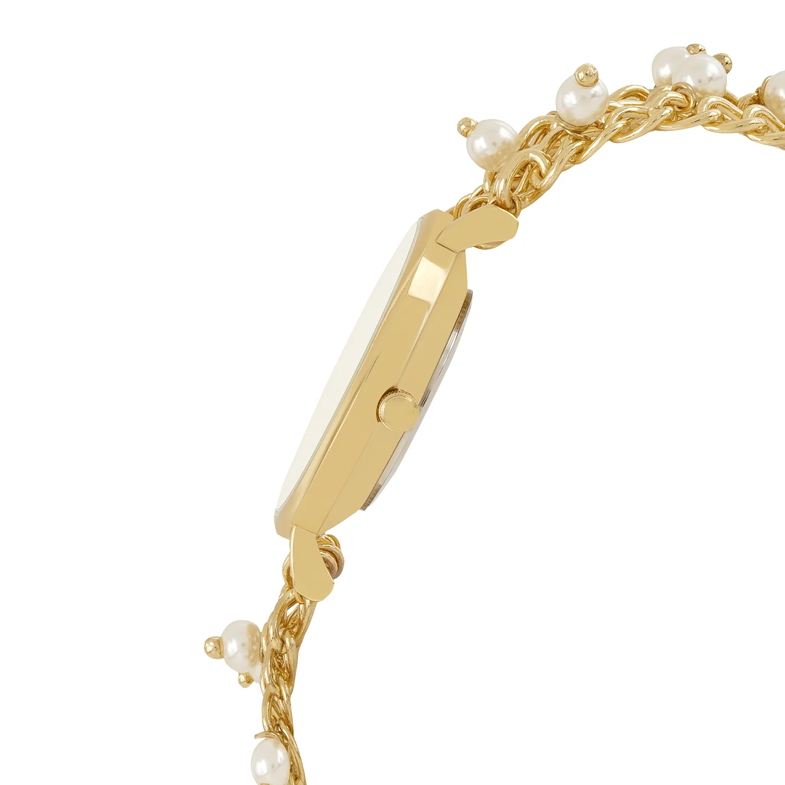 Isadora White Medium Dial Gold Pearl Strap Women's Watch - Image 6